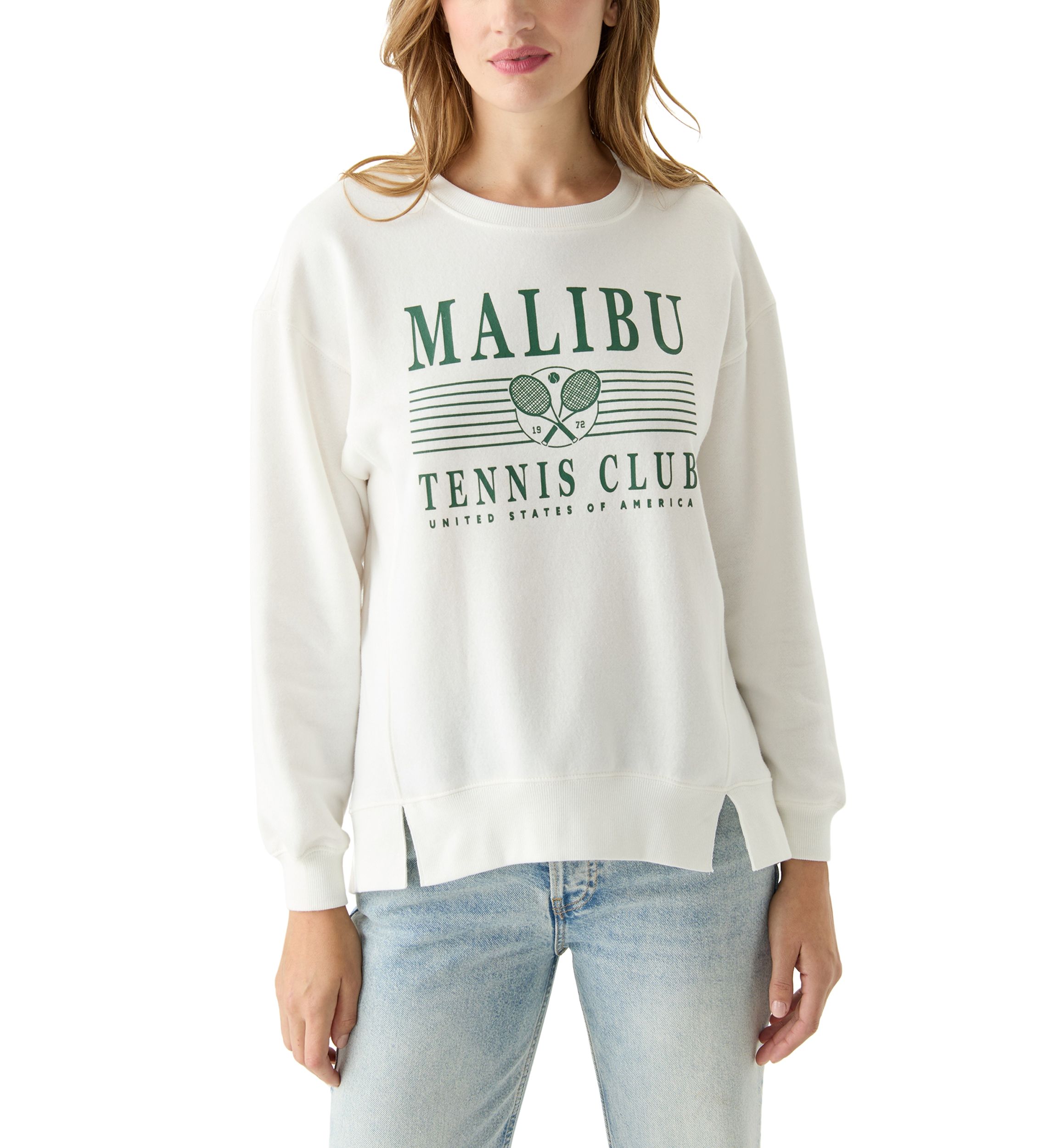 Womens Malibu Graphic Sweatshirt with Slits