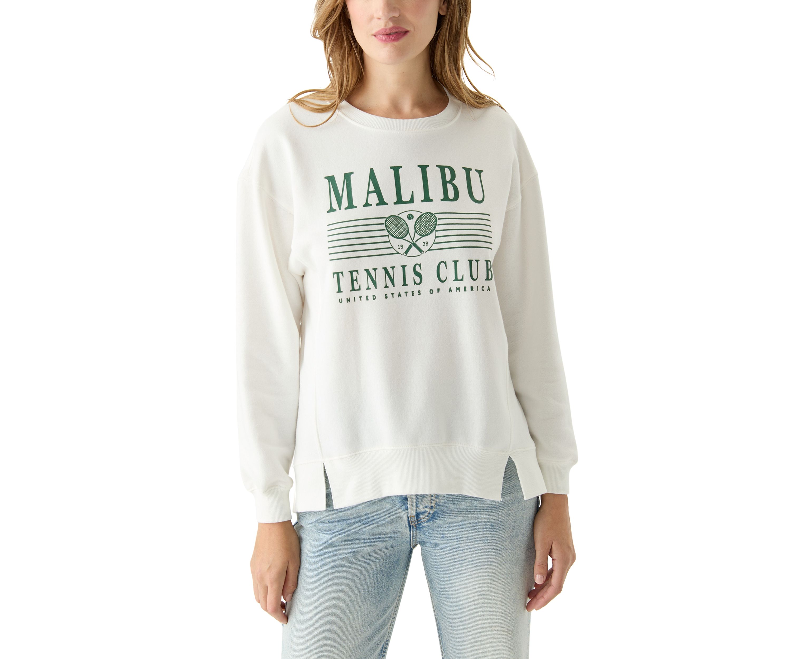 Womens Malibu Graphic Sweatshirt with Slits