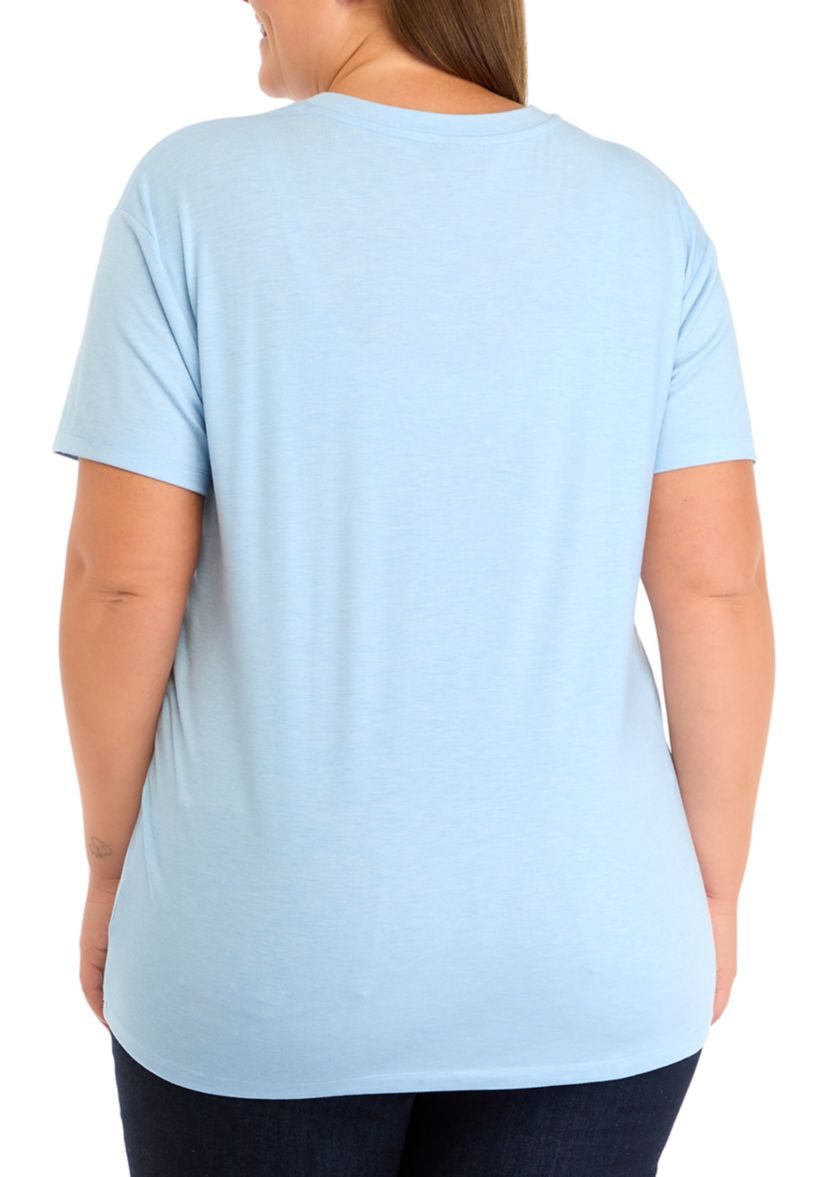 Plus Size Short Sleeve Texas Rodeo Graphic T-Shirt