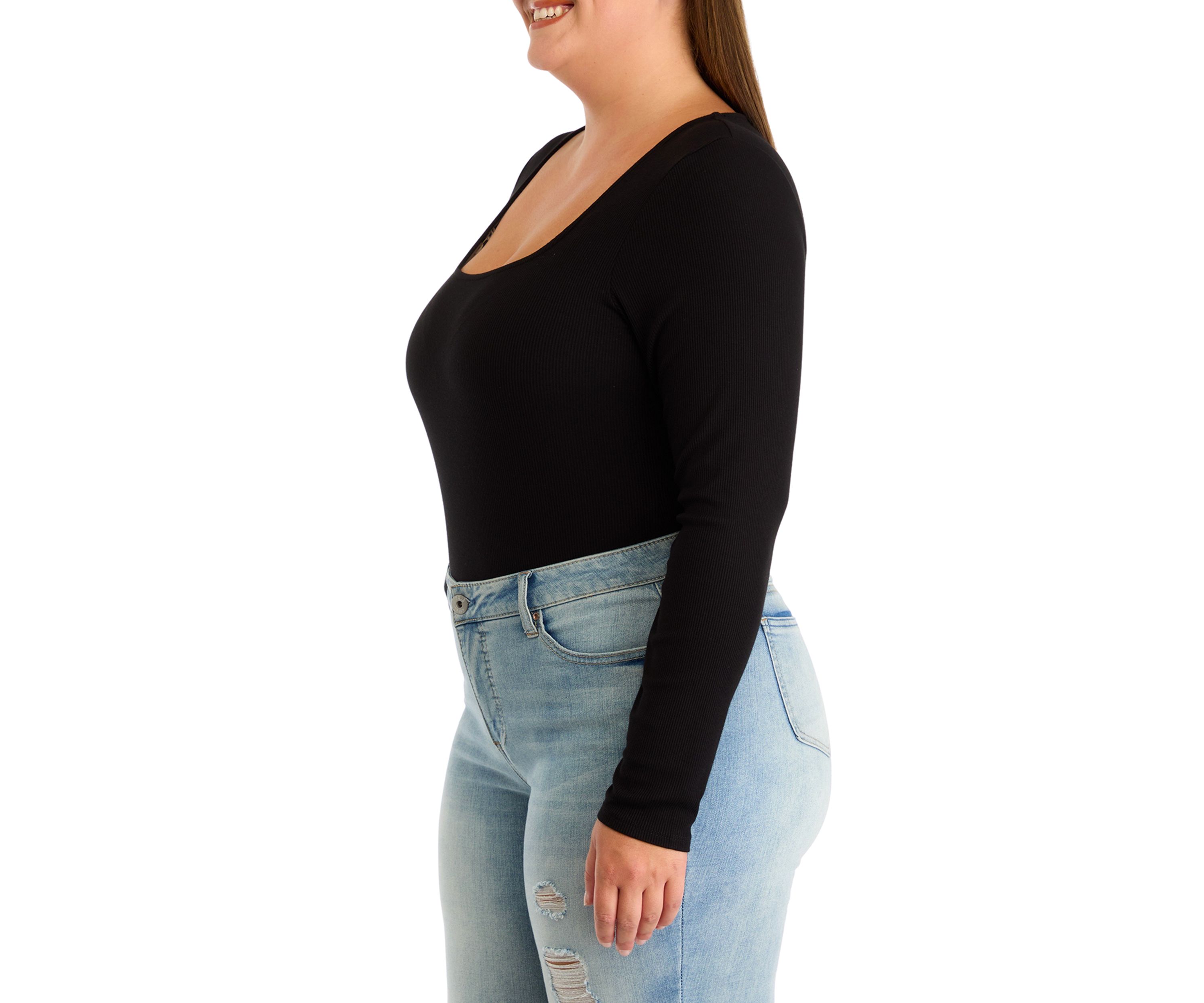 Plus Size Long Sleeve Bodysuit