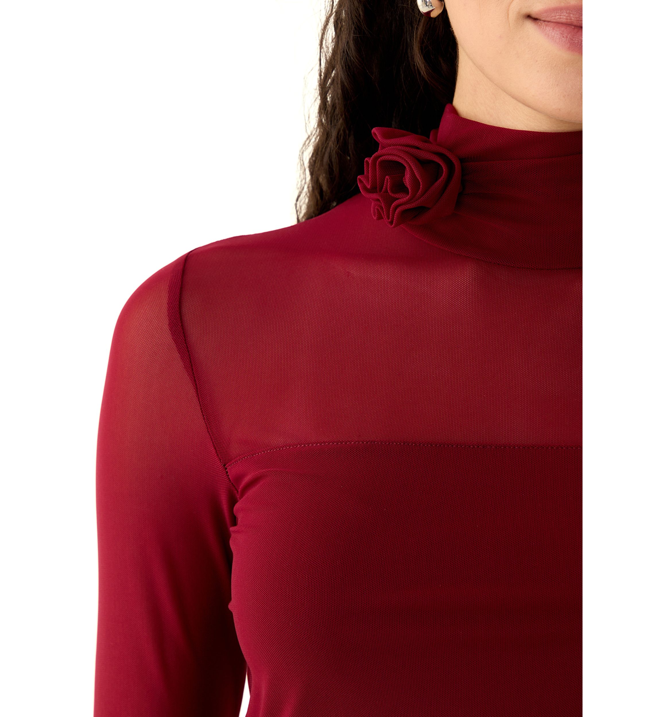 Womens Long Sleeve Mock Neck Top