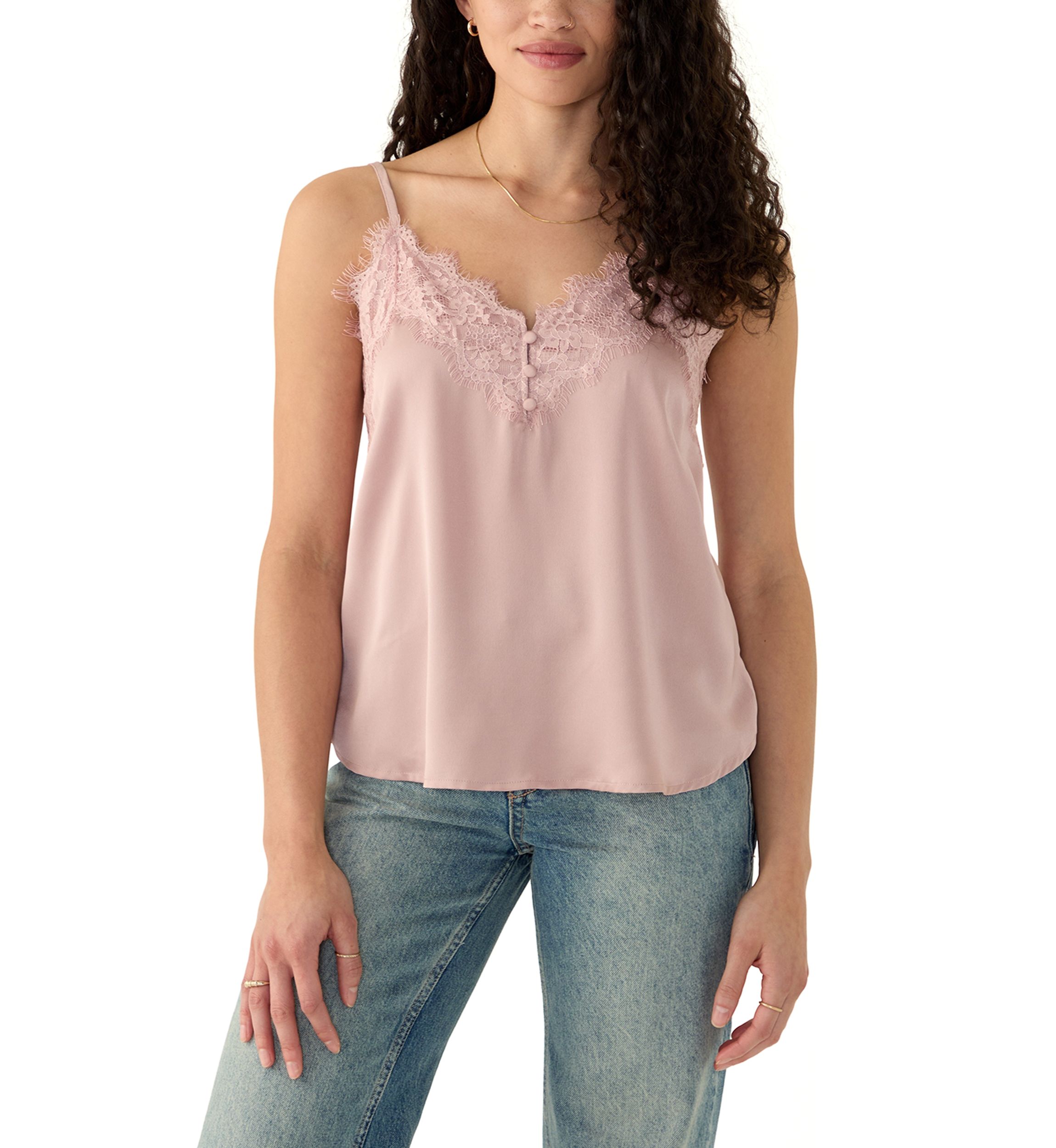 Womens Cami with Lace Trim