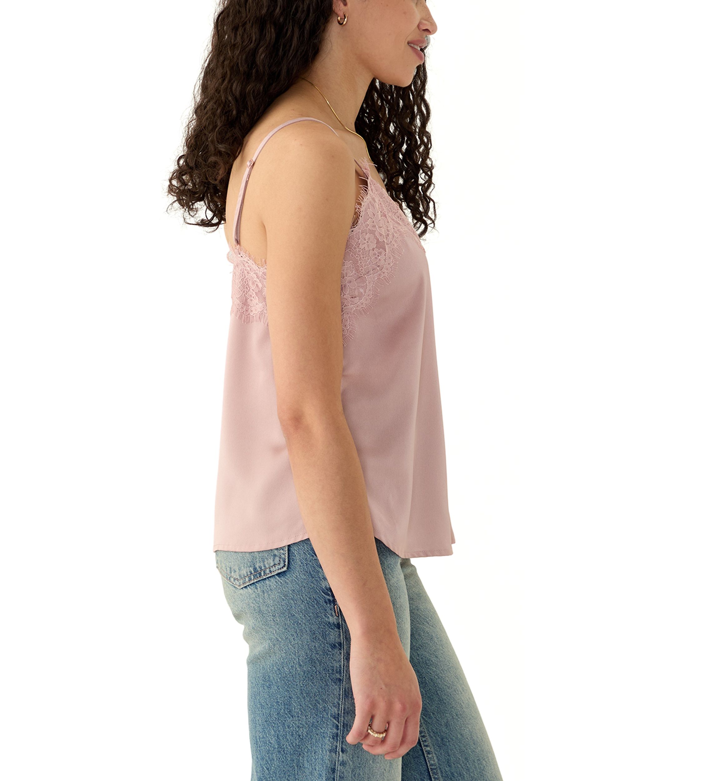 Womens Cami with Lace Trim
