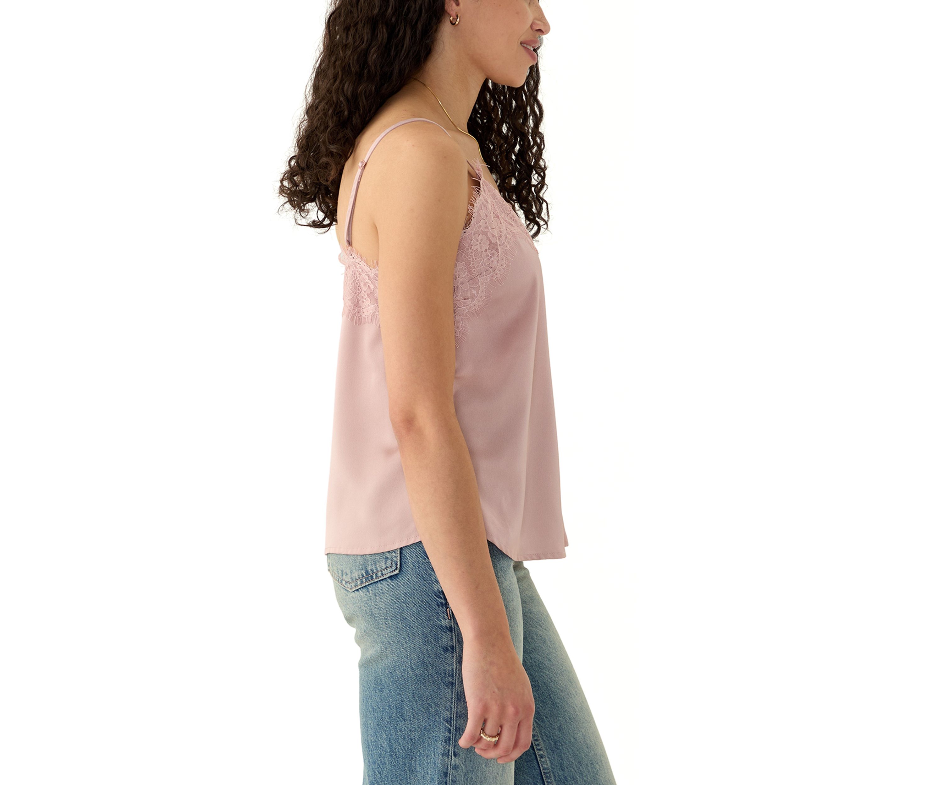 Womens Cami with Lace Trim