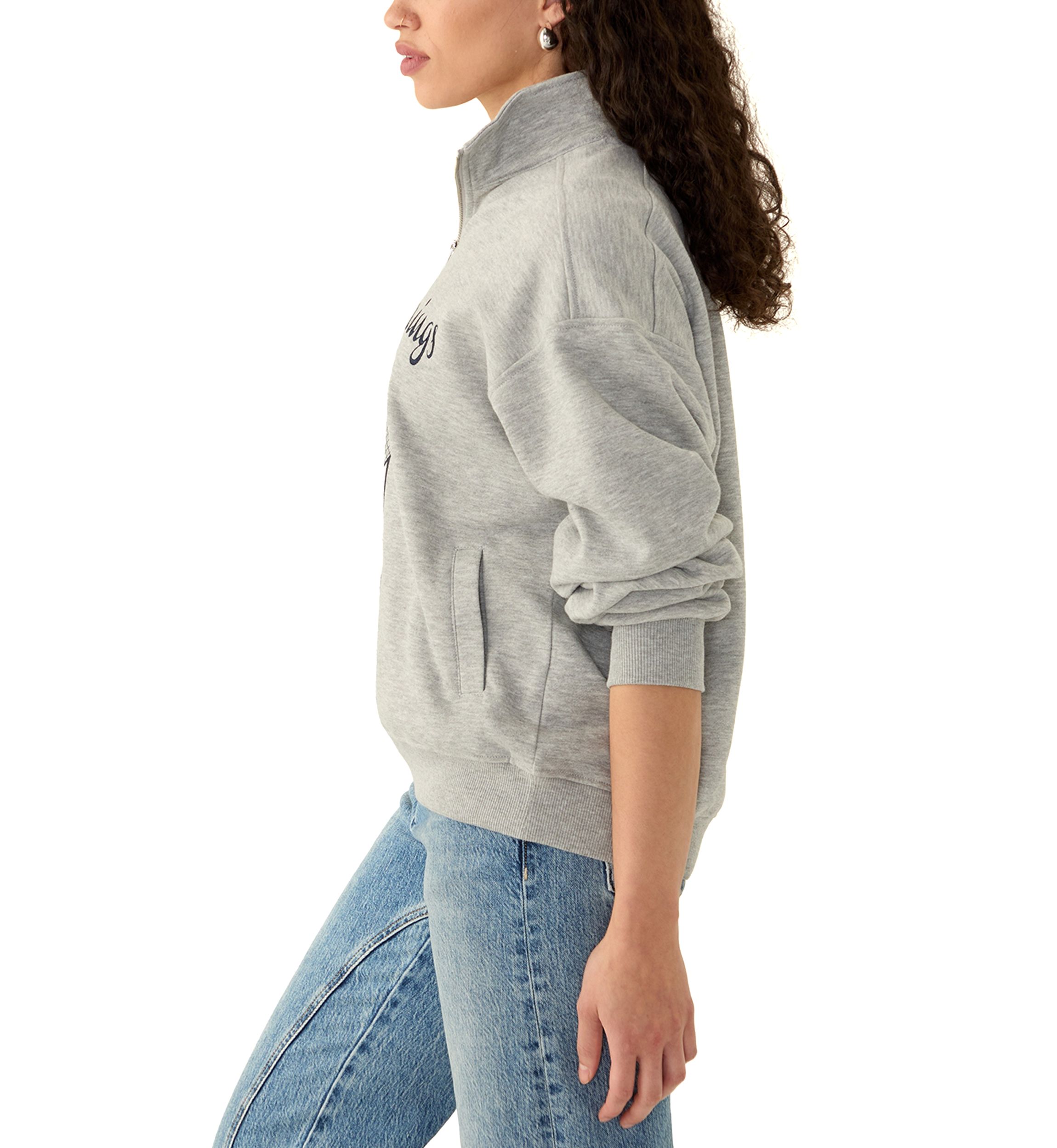 Womens 1/4 Zip Palm Springs Graphic Pullover
