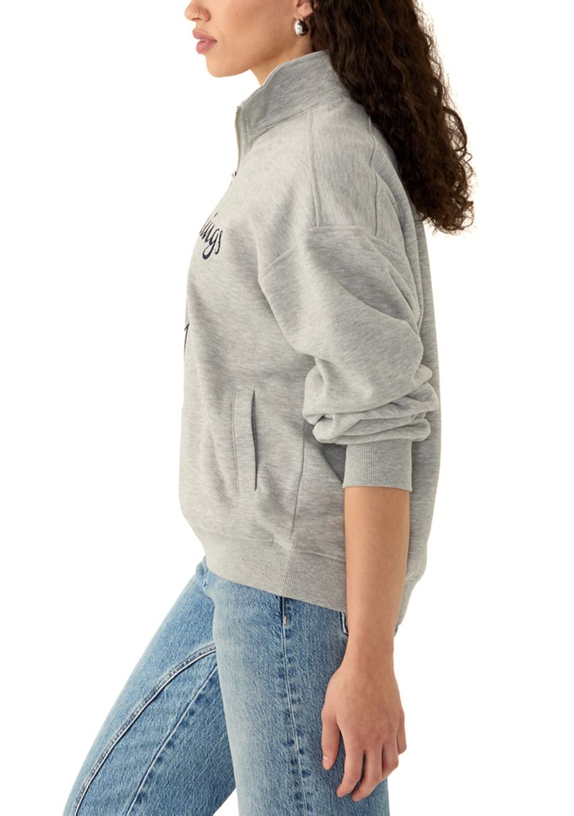 Womens 1/4 Zip Palm Springs Graphic Pullover