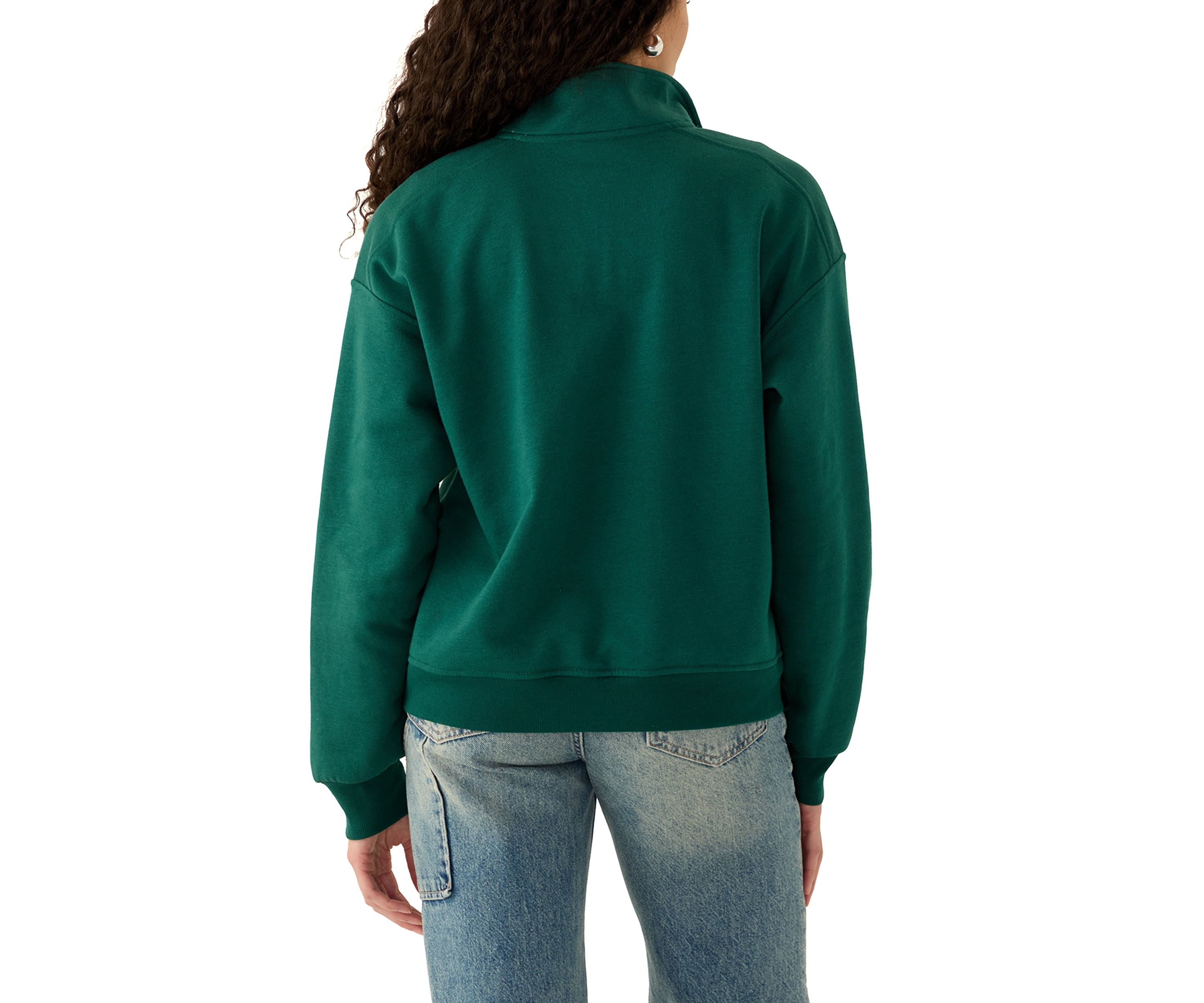 Womens 1/4 Zip Apres Ski Mountain Logo Graphic Pullover