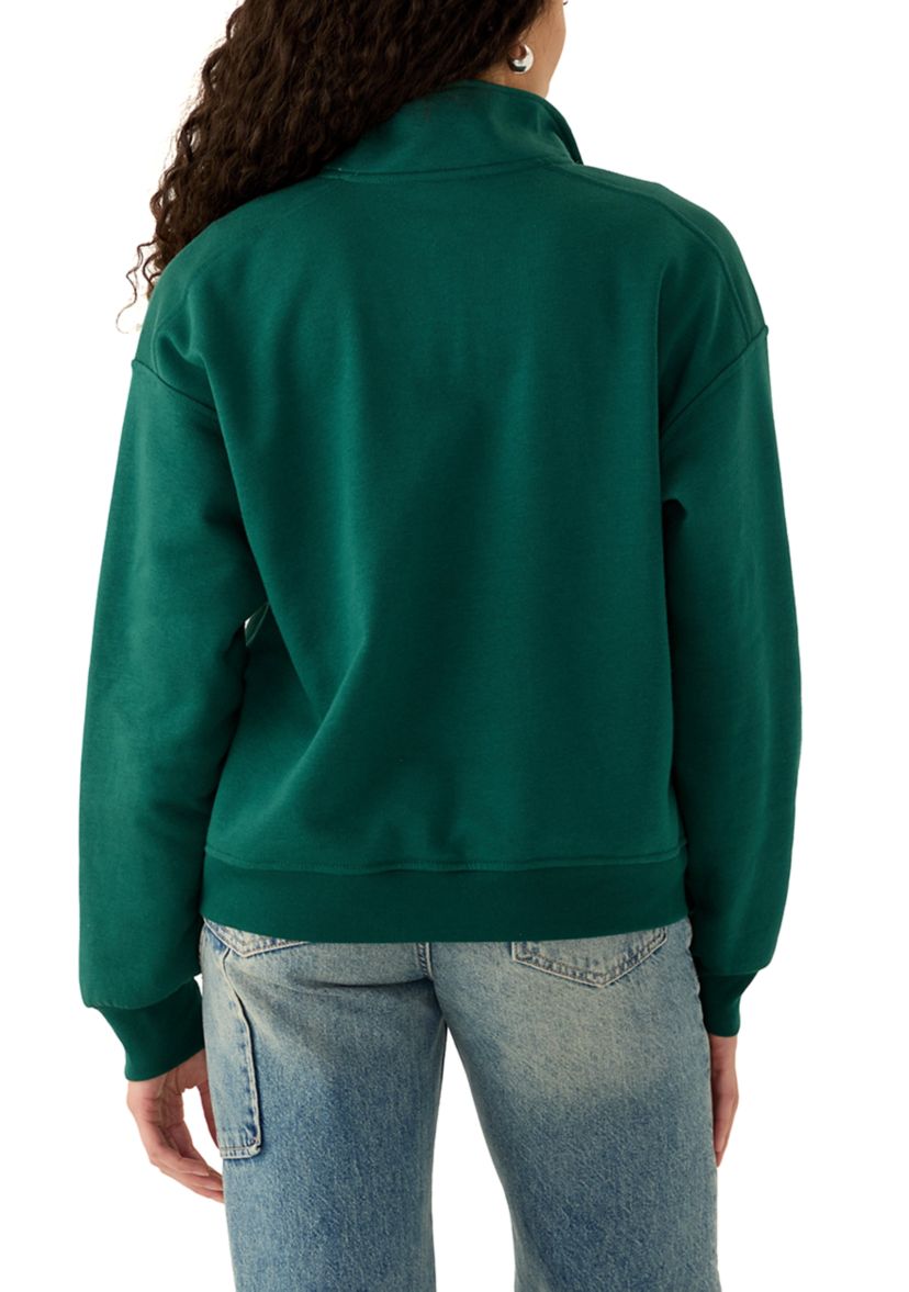 Womens 1/4 Zip Apres Ski Mountain Logo Graphic Pullover