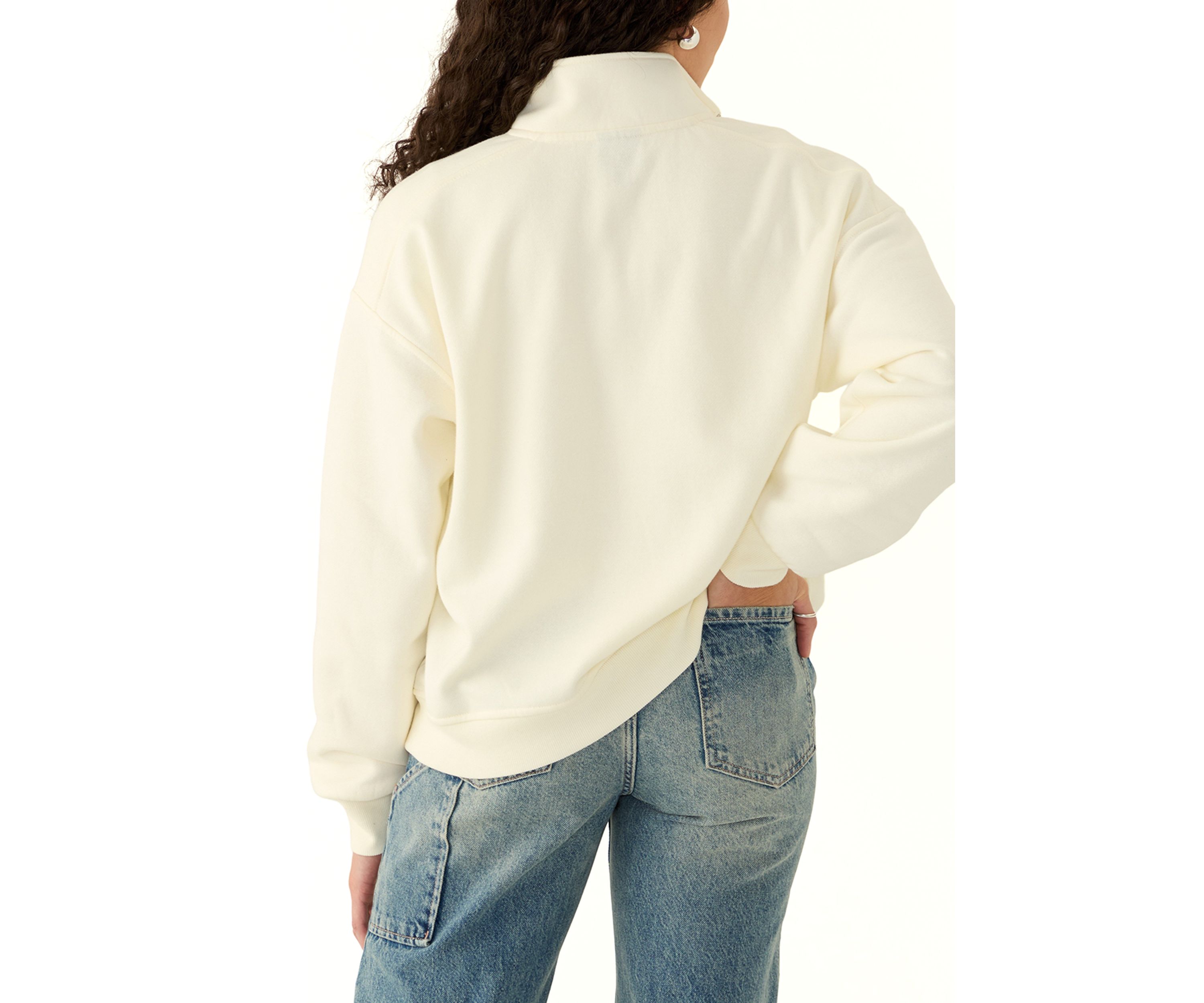 Womens Mon Amour Graphic 1/4 Zip Pullover