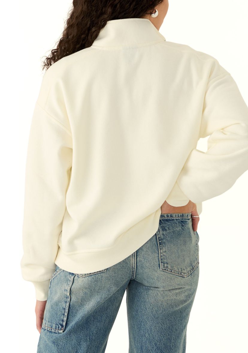 Womens Mon Amour Graphic 1/4 Zip Pullover