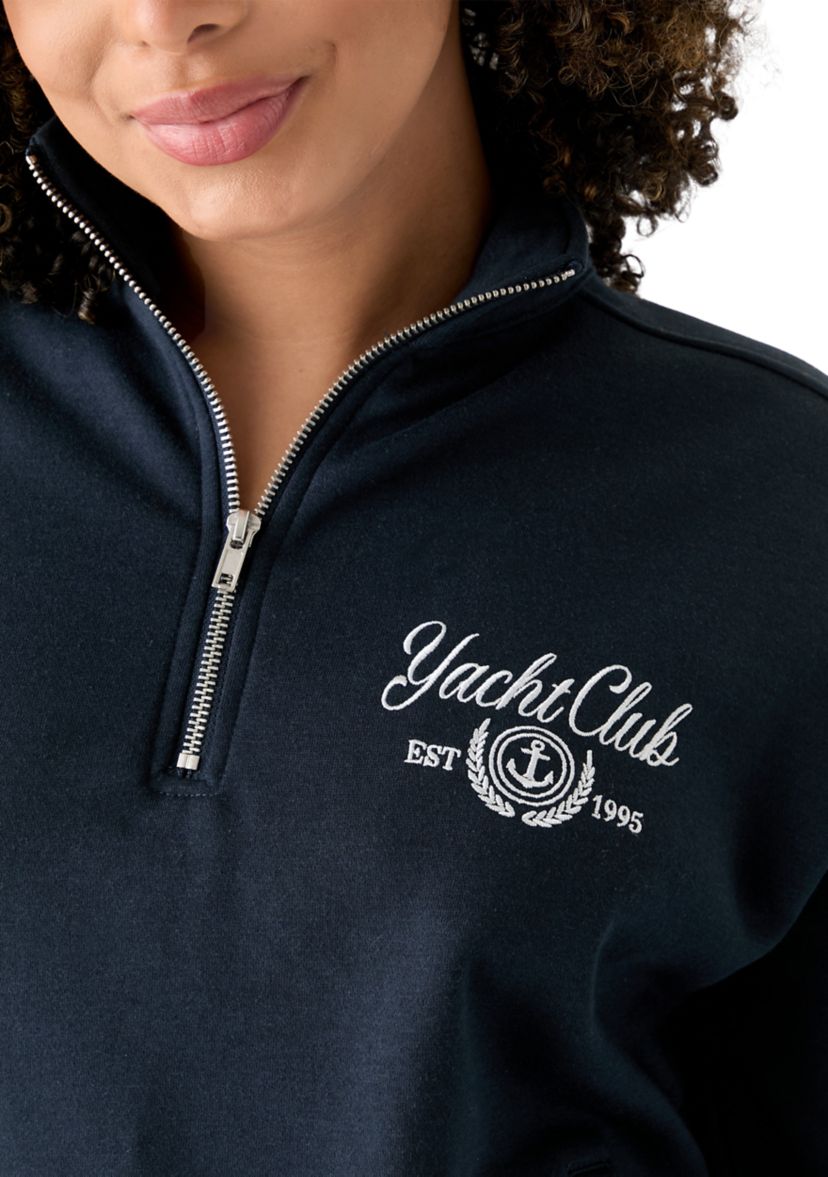 Womens 1/4 Zip Yacht Club Pullover