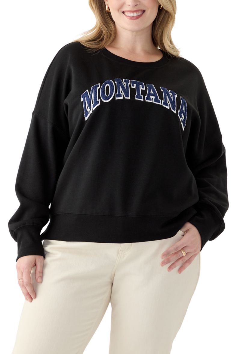 Plus Size Long Sleeve Montana Graphic Sweatshirt 