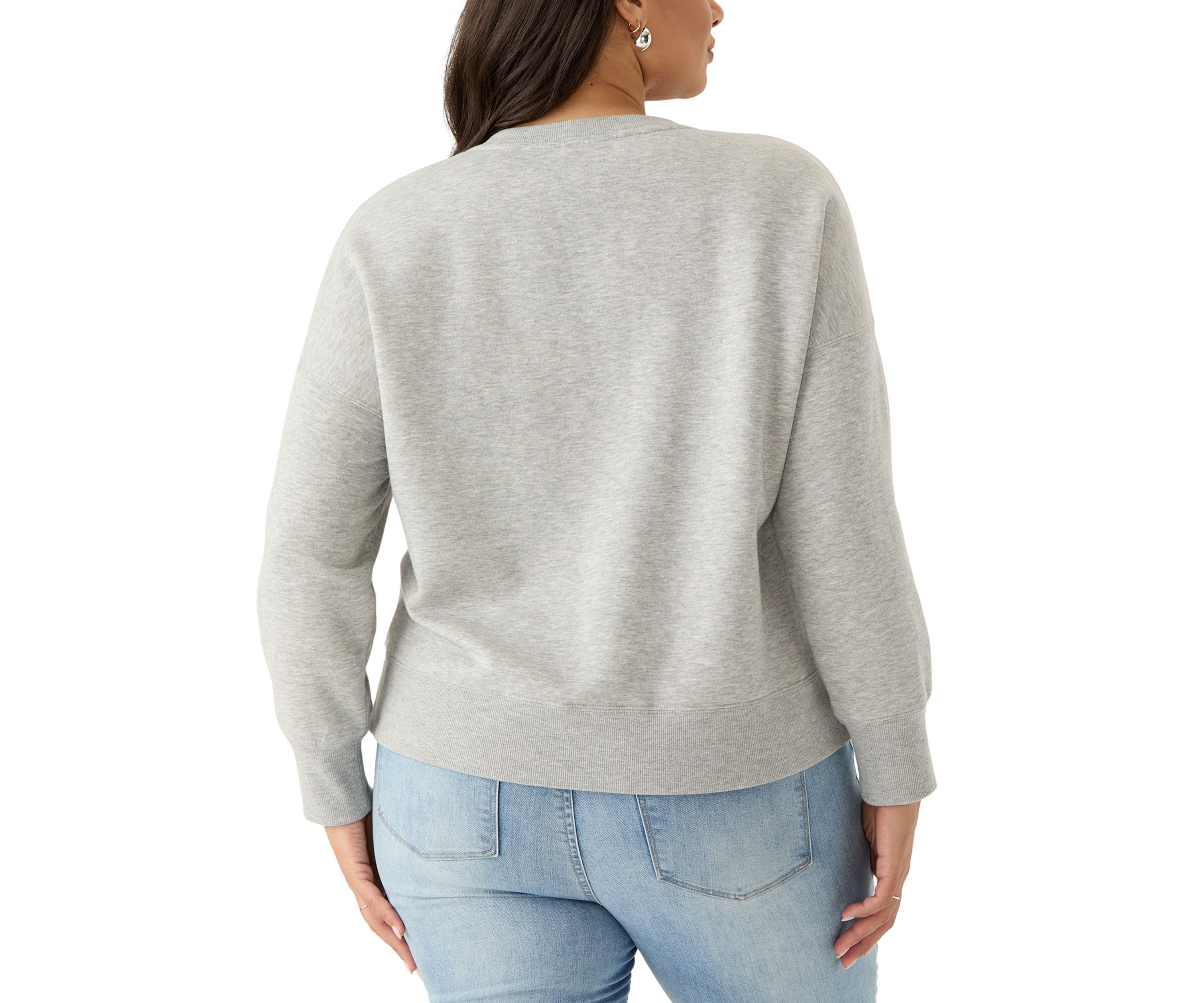 Plus Size Script Love Cropped Sweatshirt