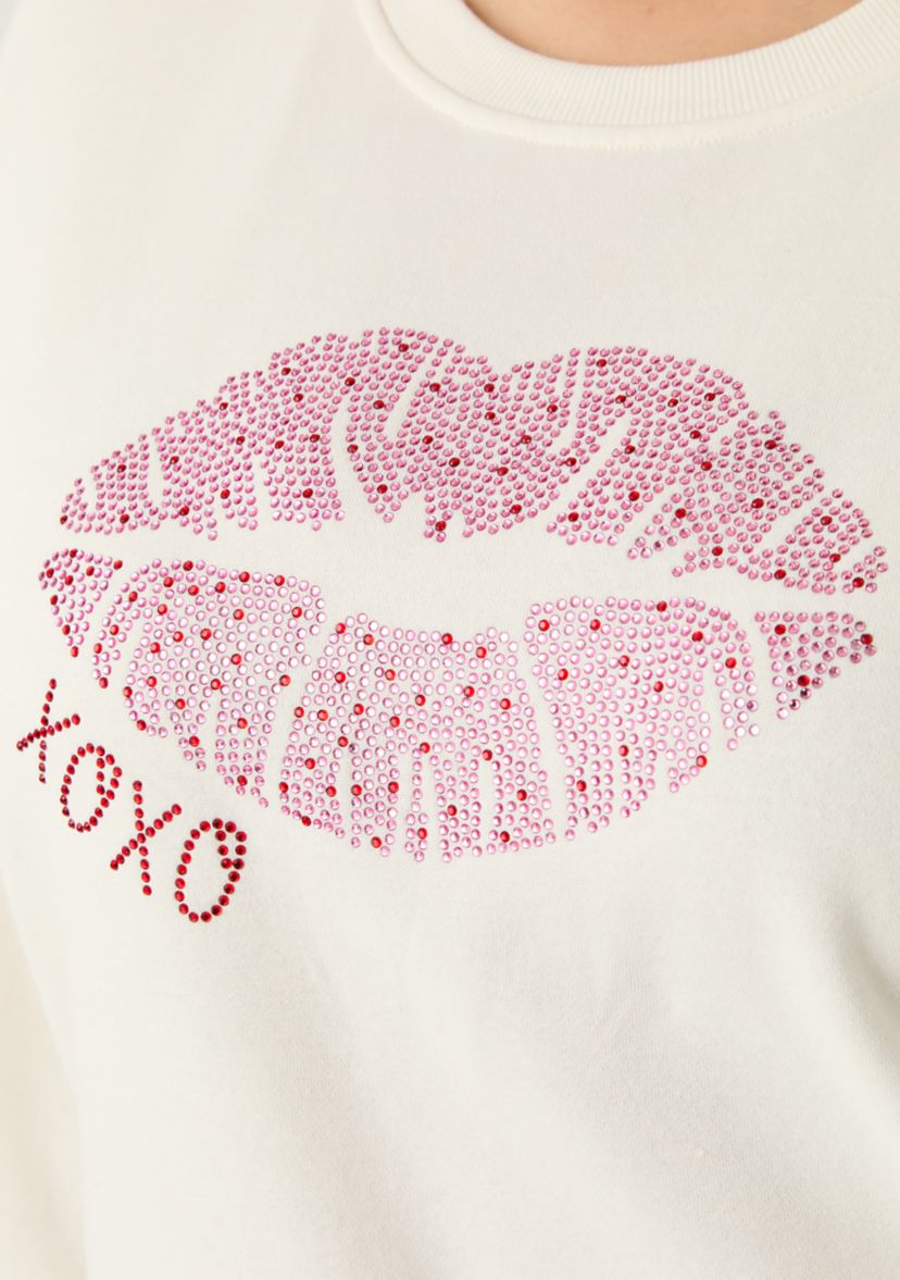 Plus Size XOXO Cropped Sweatshirt