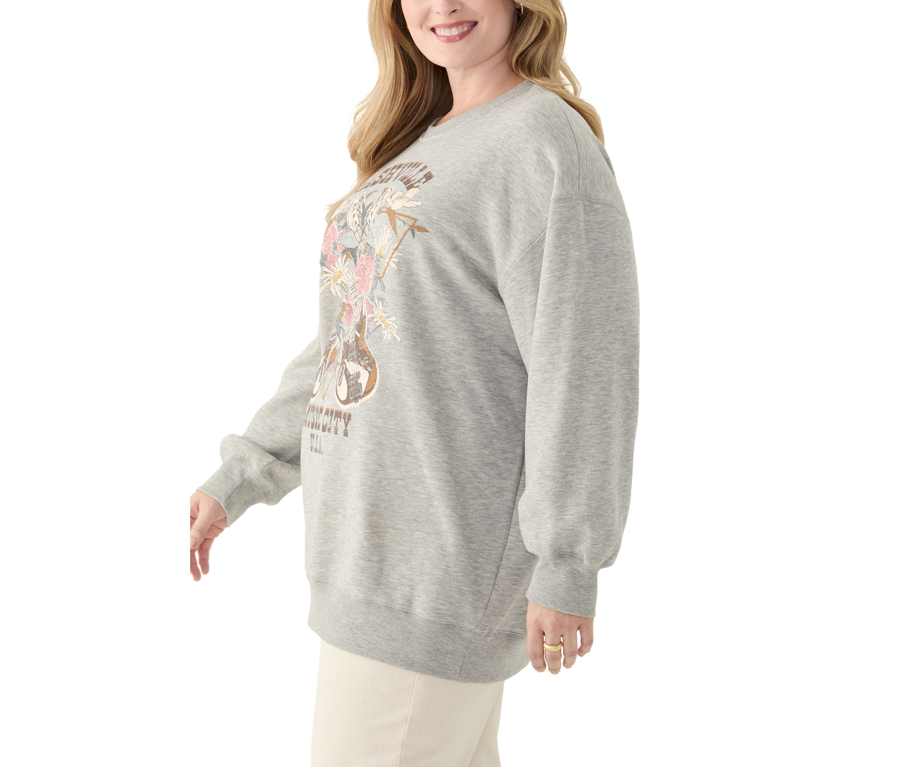Plus Size Nashville Graphic Sweatshirt 