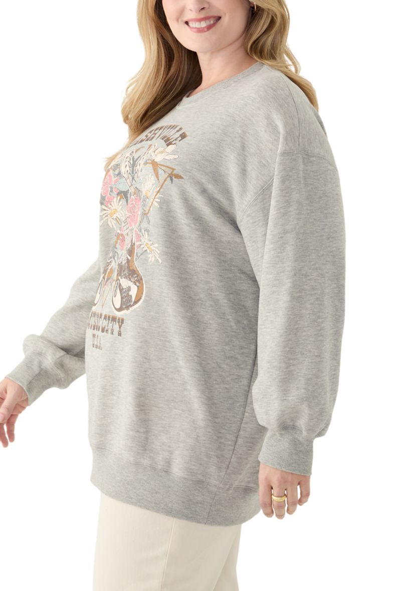 Plus Size Nashville Graphic Sweatshirt 