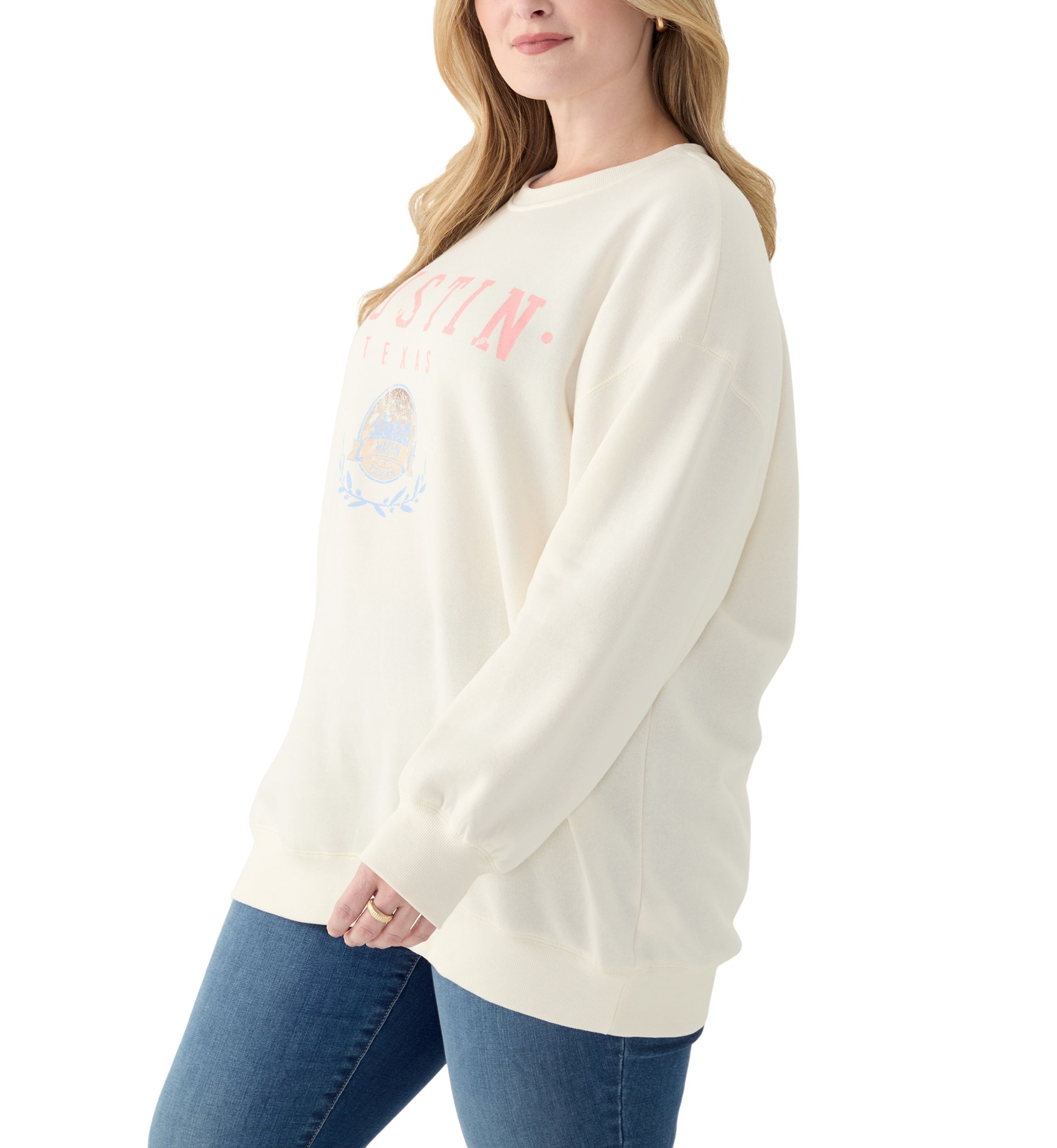 Plus Size Long Sleeve Austin Graphic Sweatshirt 