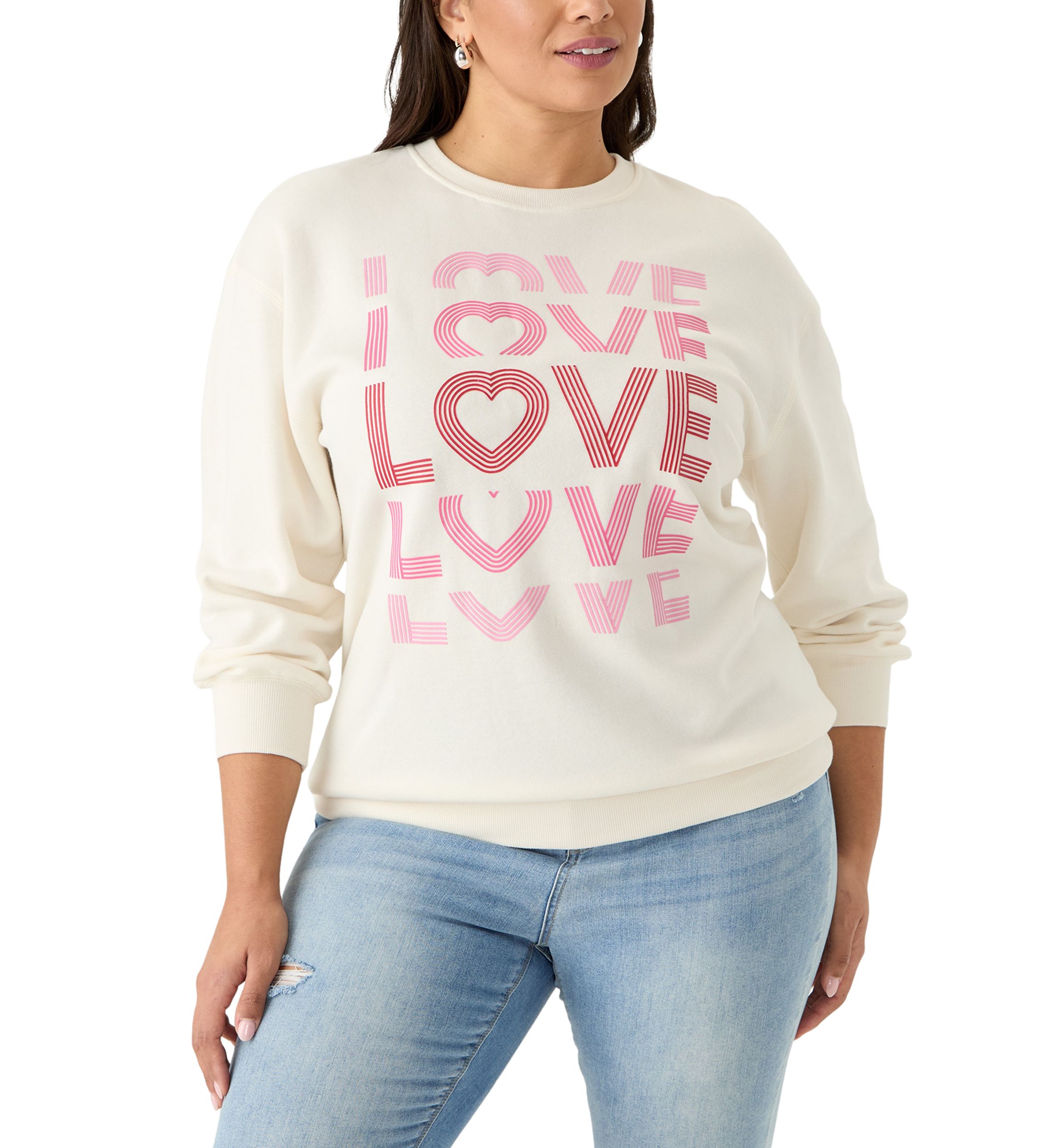 Plus Size Love Sweatshirt