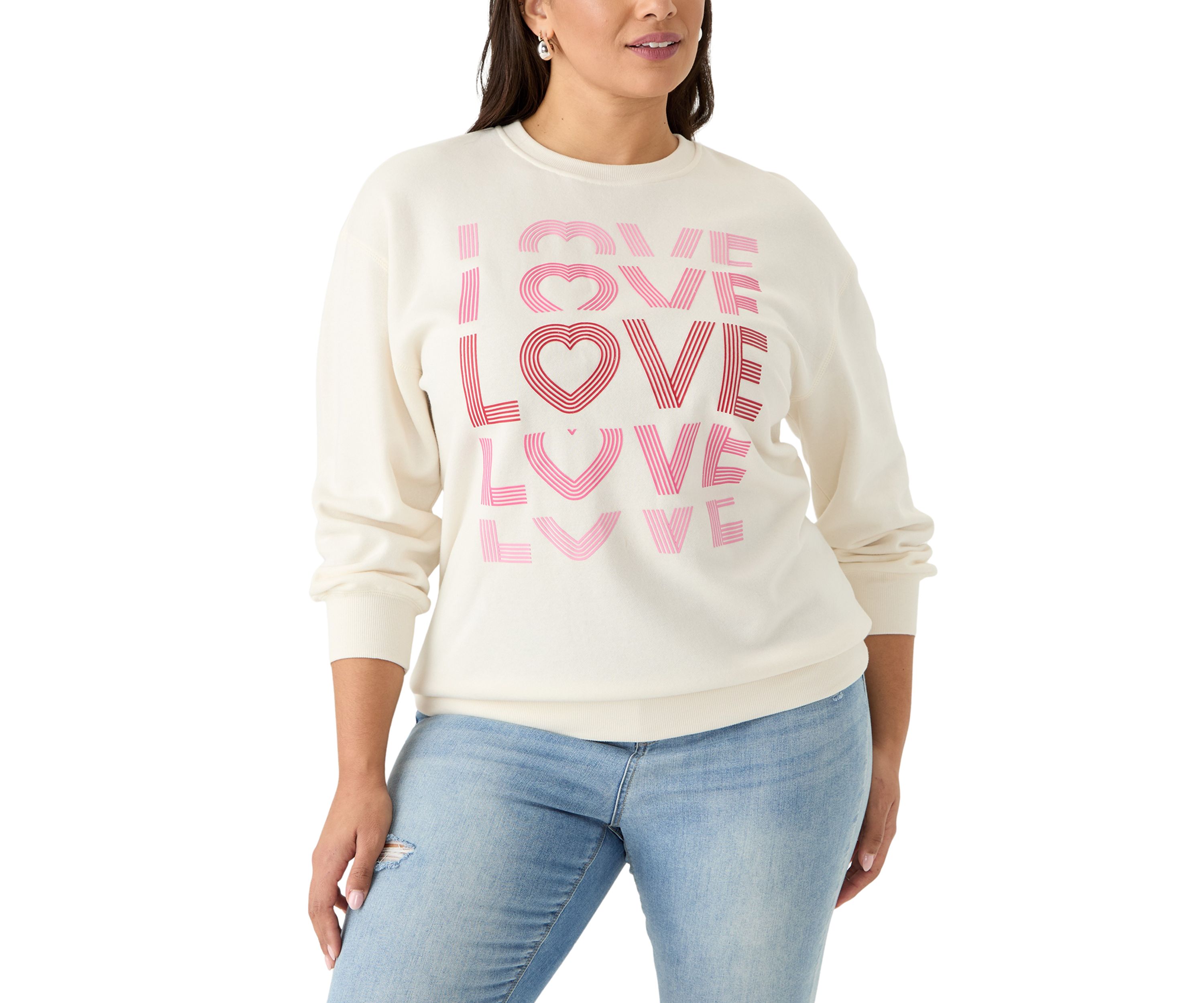 Plus Size Love Sweatshirt