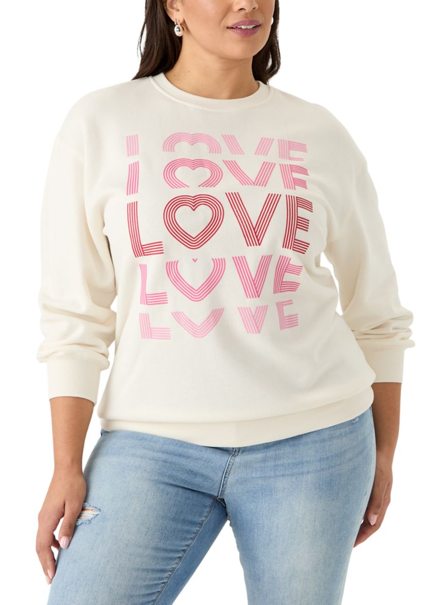 Plus Size Love Sweatshirt