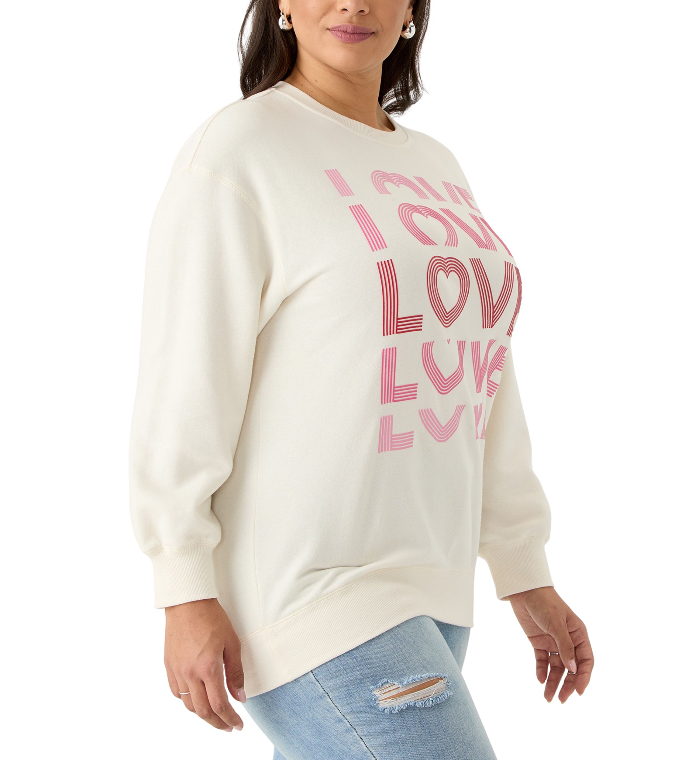 Plus Size Love Sweatshirt