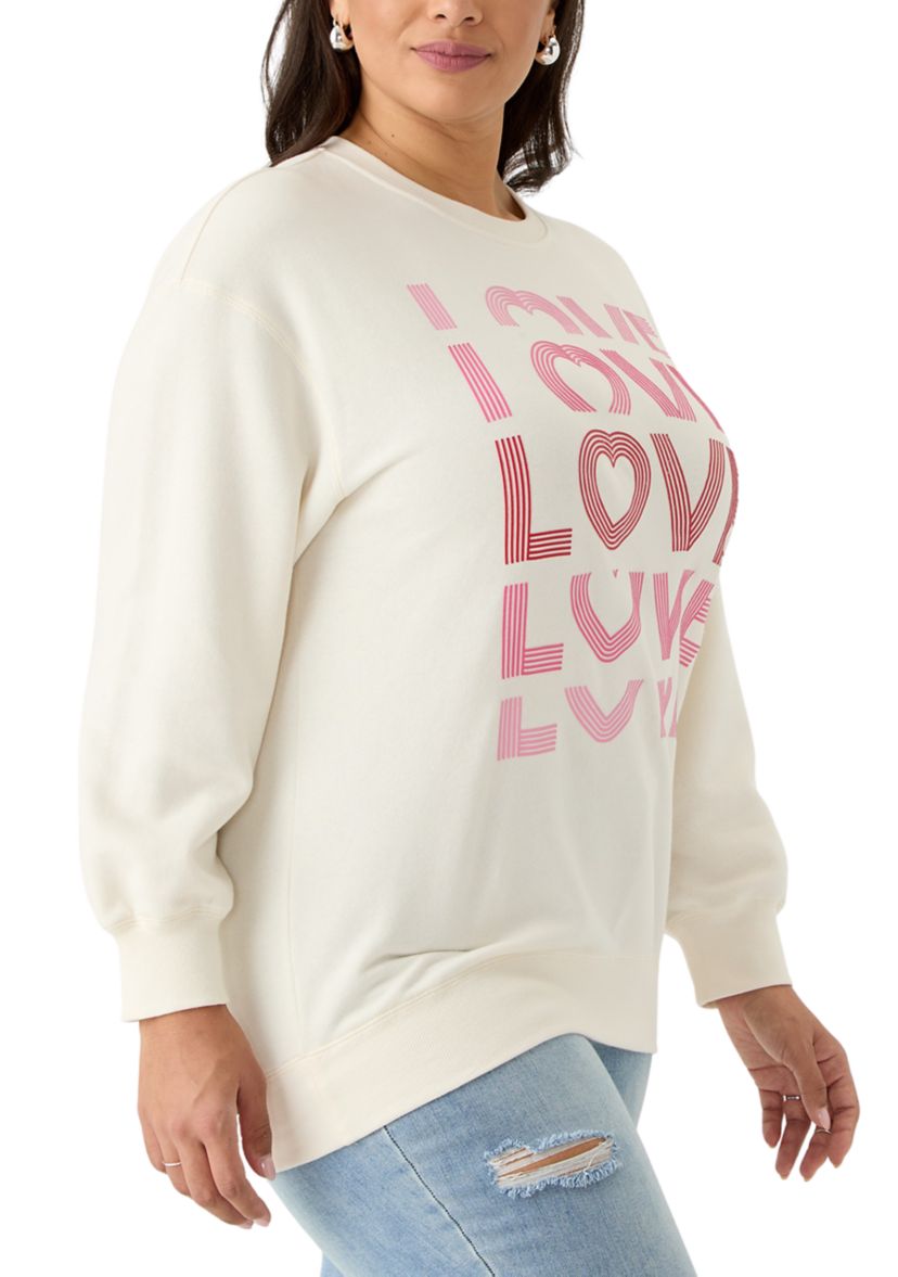 Plus Size Love Sweatshirt