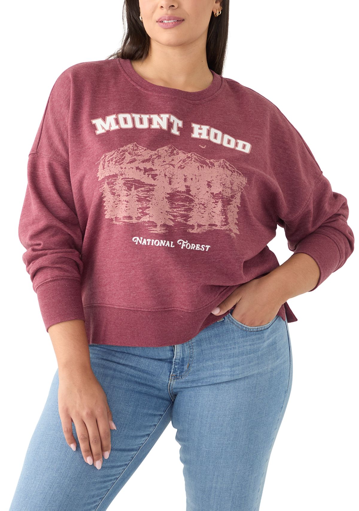 Plus Size Long Sleeve Graphic Sweatshirt 