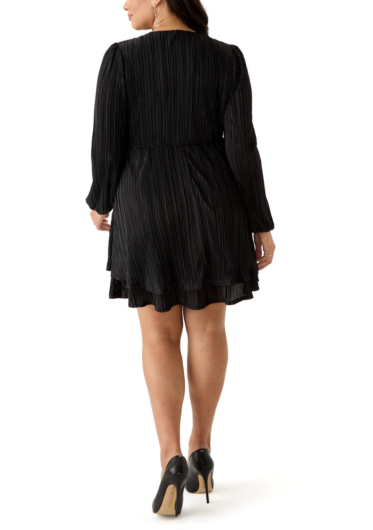 Plus Size Empire Waist Pleated Dress