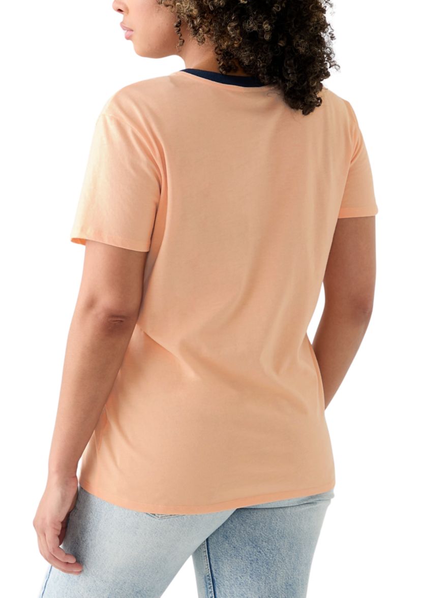 Womens Drop Shoulder Dont Quit Your Daydream Graphic Ringer T-Shirt
