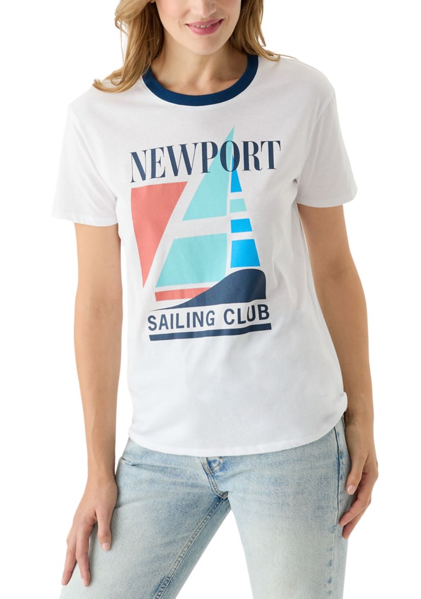 Womens Newport Sailing Club Short Sleeve Graphic T-Shirt