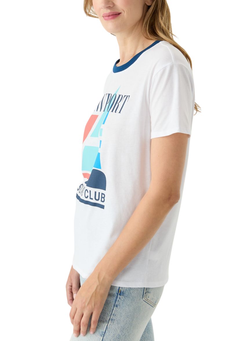 Womens Newport Sailing Club Short Sleeve Graphic T-Shirt