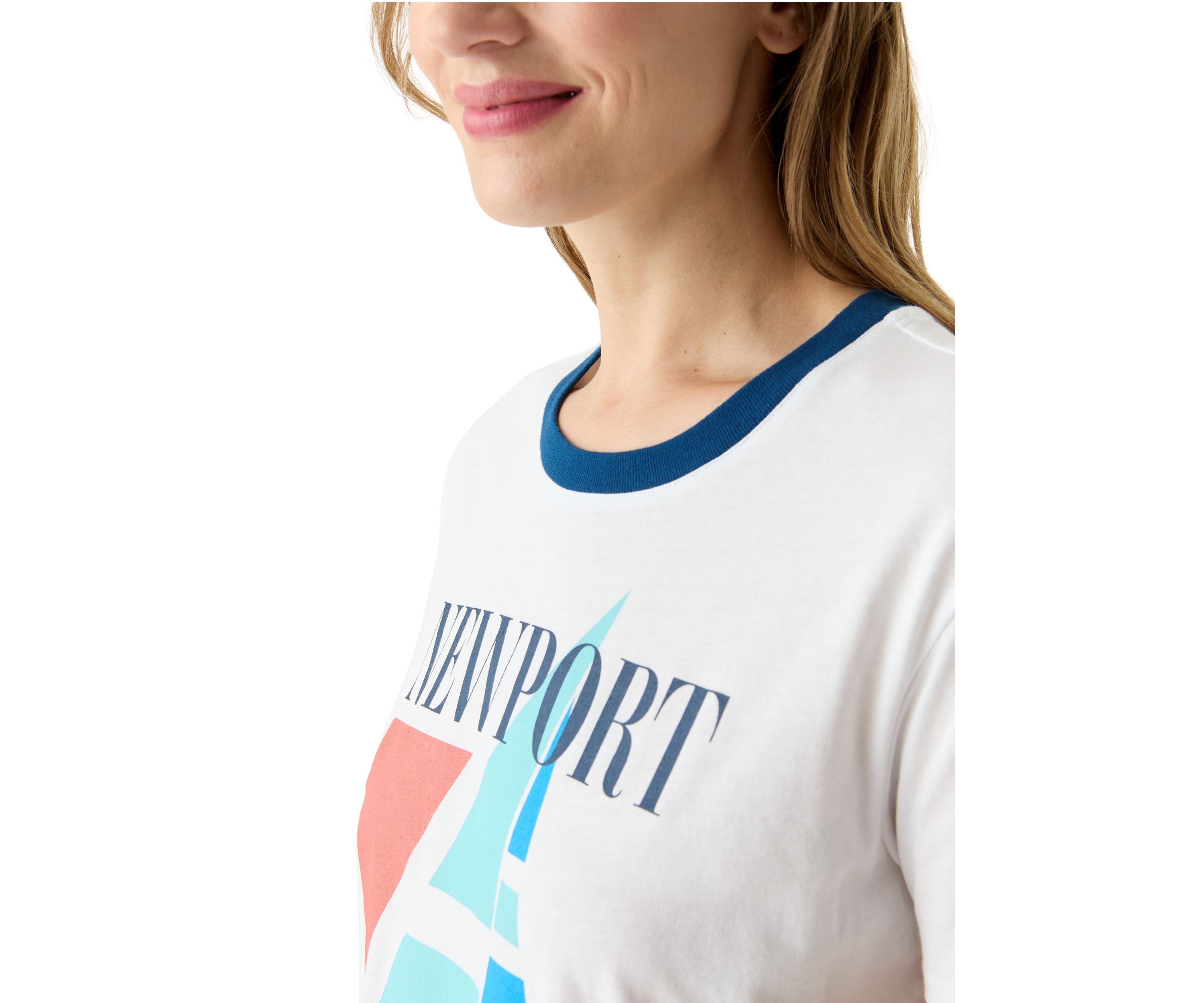 Womens Newport Sailing Club Short Sleeve Graphic T-Shirt