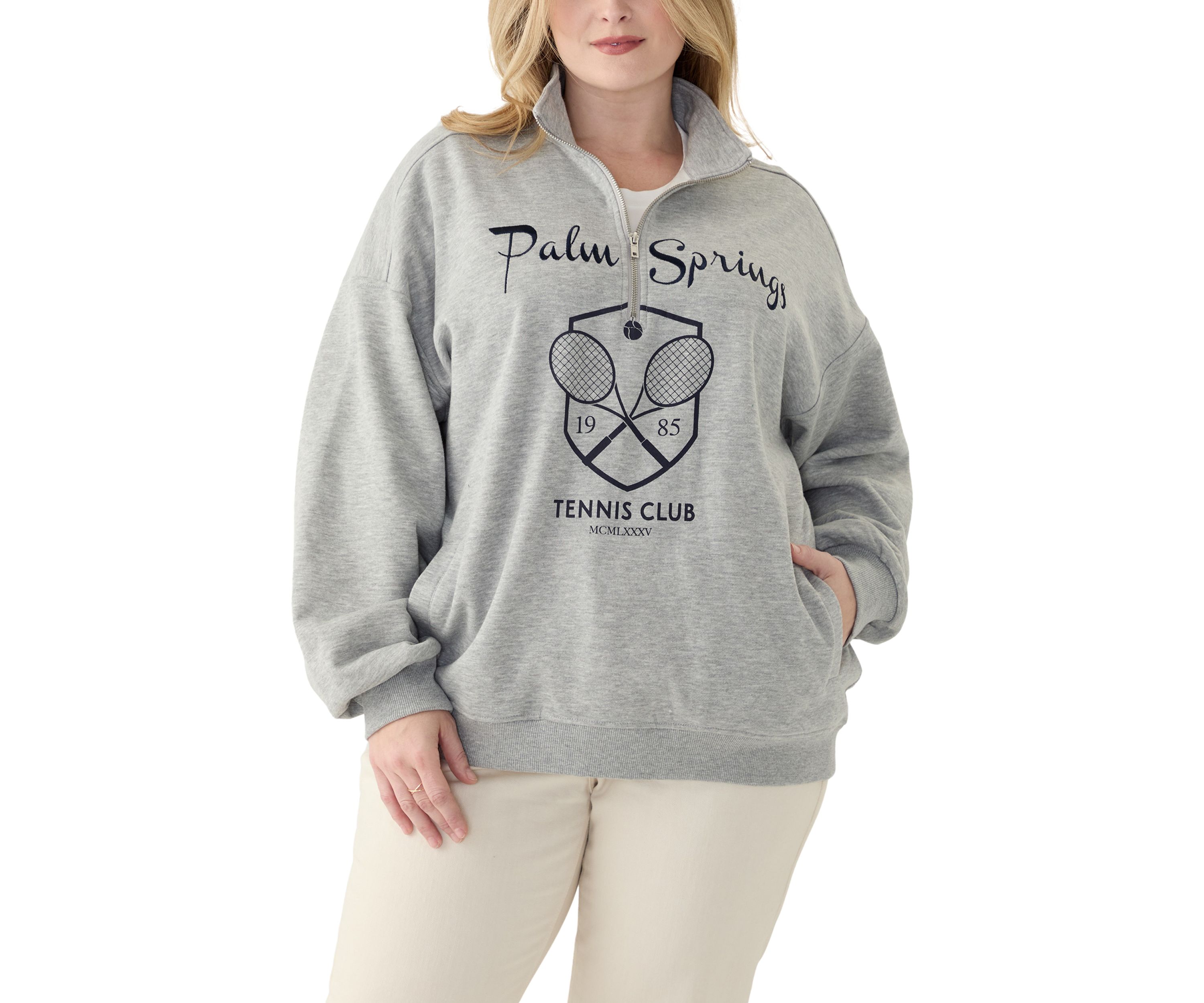 Plus Size Palm Springs Graphic Sweatshirt 