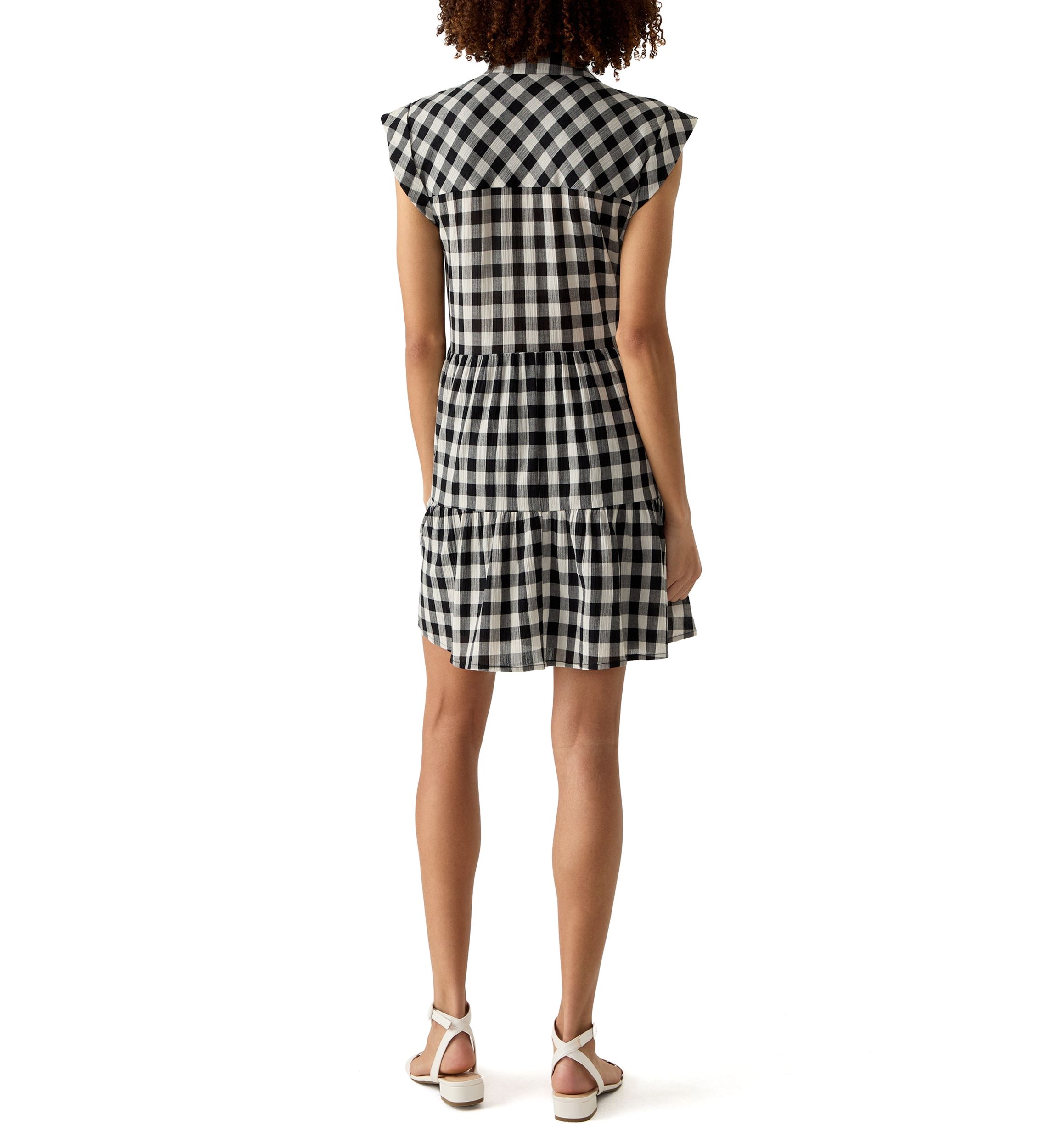 Womens Cap Sleeve Mini Shirtdress