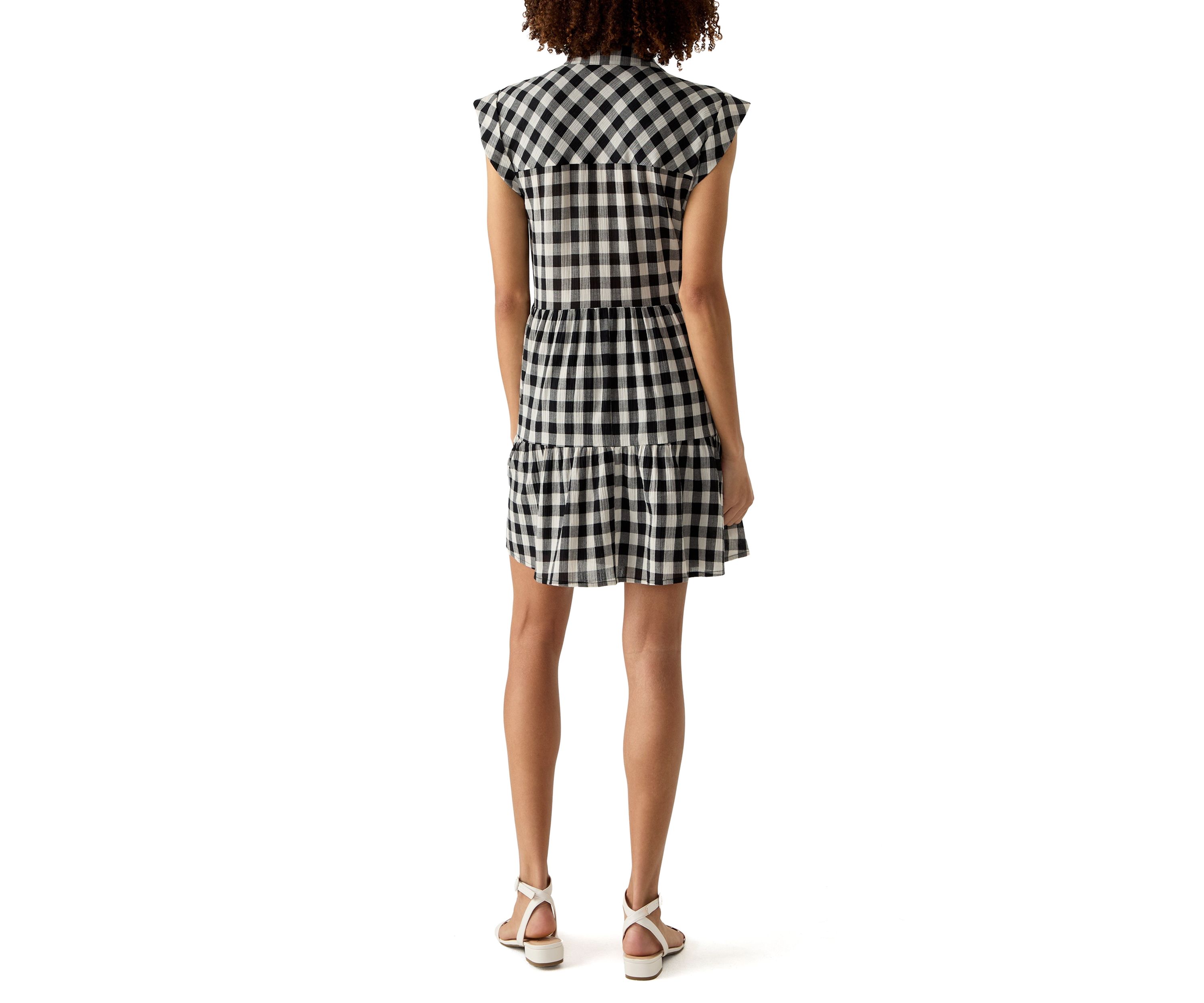 Womens Cap Sleeve Mini Shirtdress