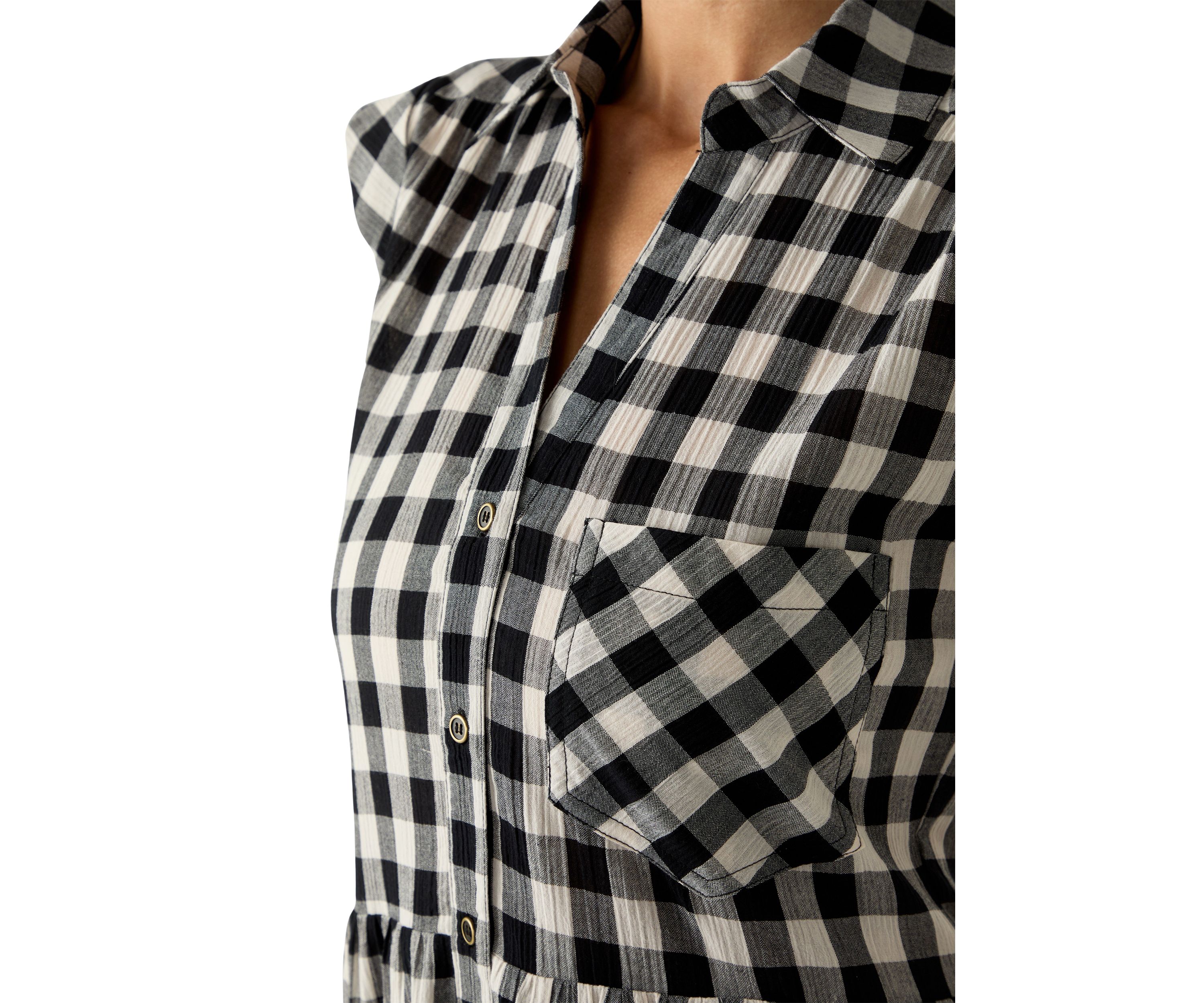 Womens Cap Sleeve Mini Shirtdress