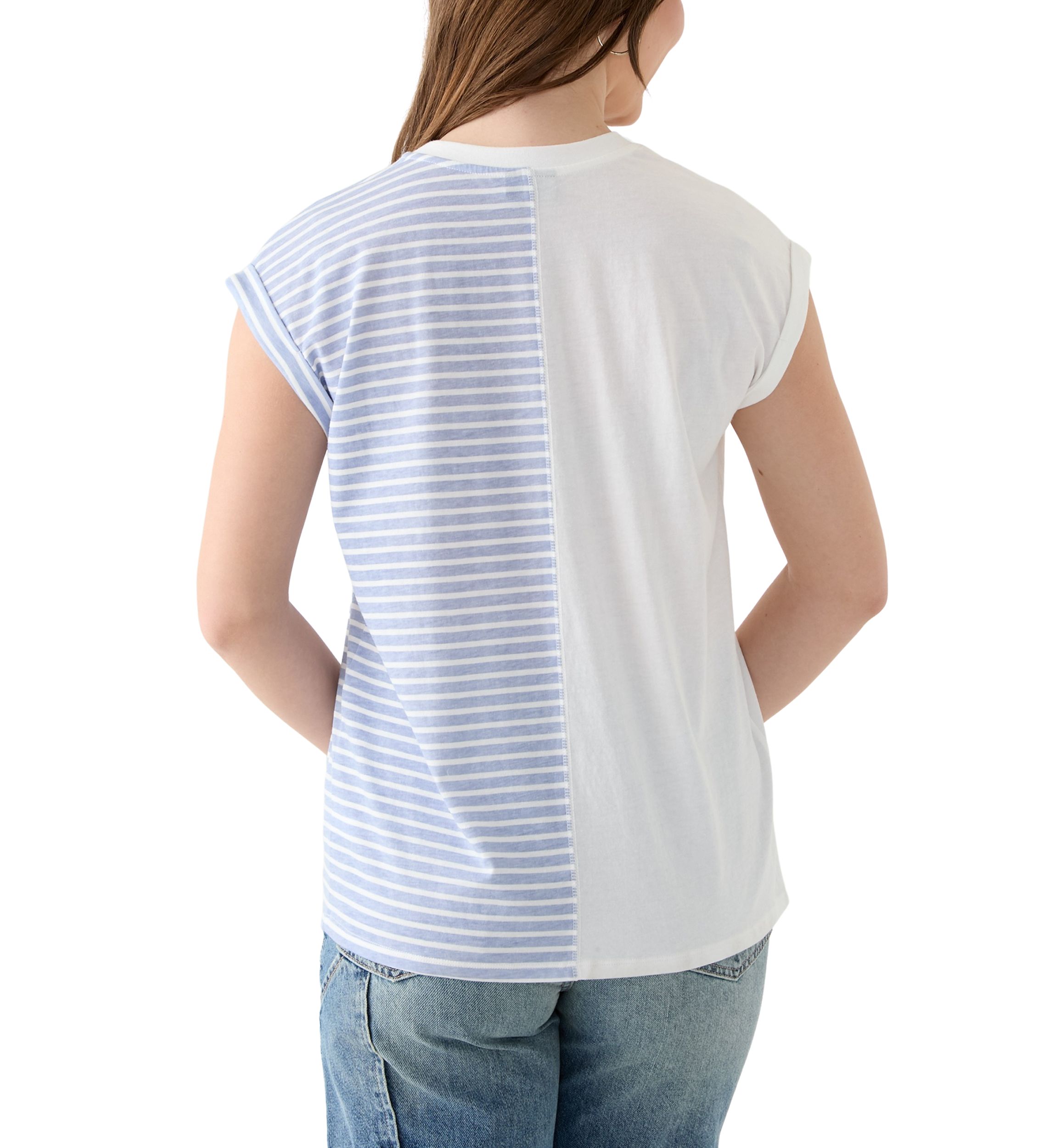 Womens Amalfi Split Stripe Graphic T-Shirt