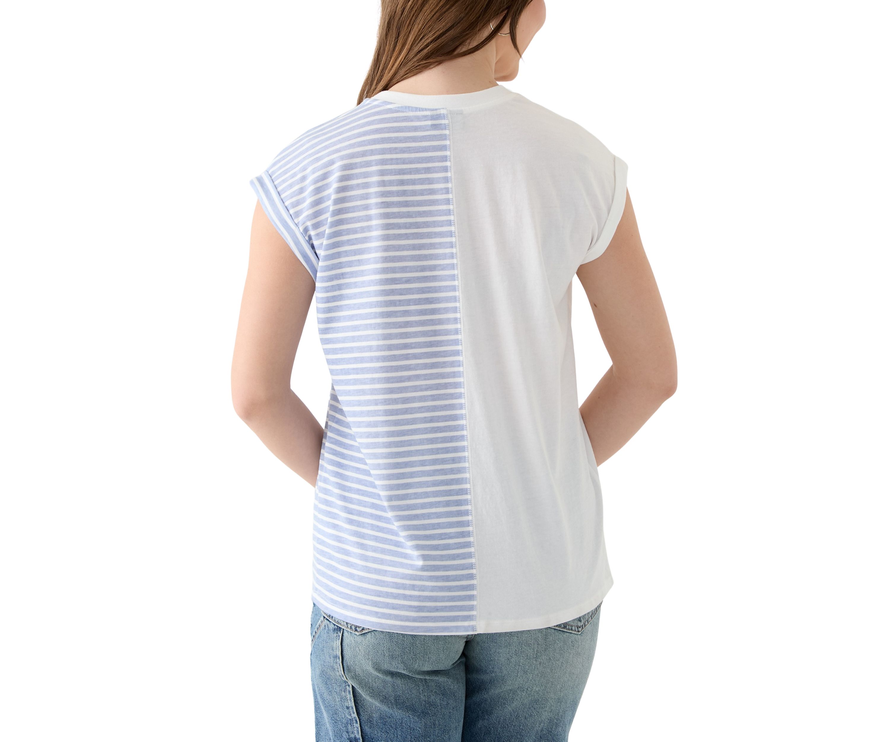 Womens Amalfi Split Stripe Graphic T-Shirt