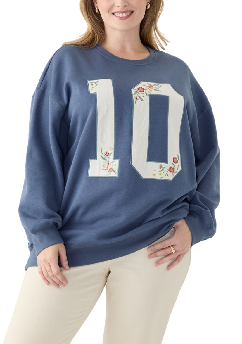 Plus Size Long Sleeve Graphic Sweatshirt 
