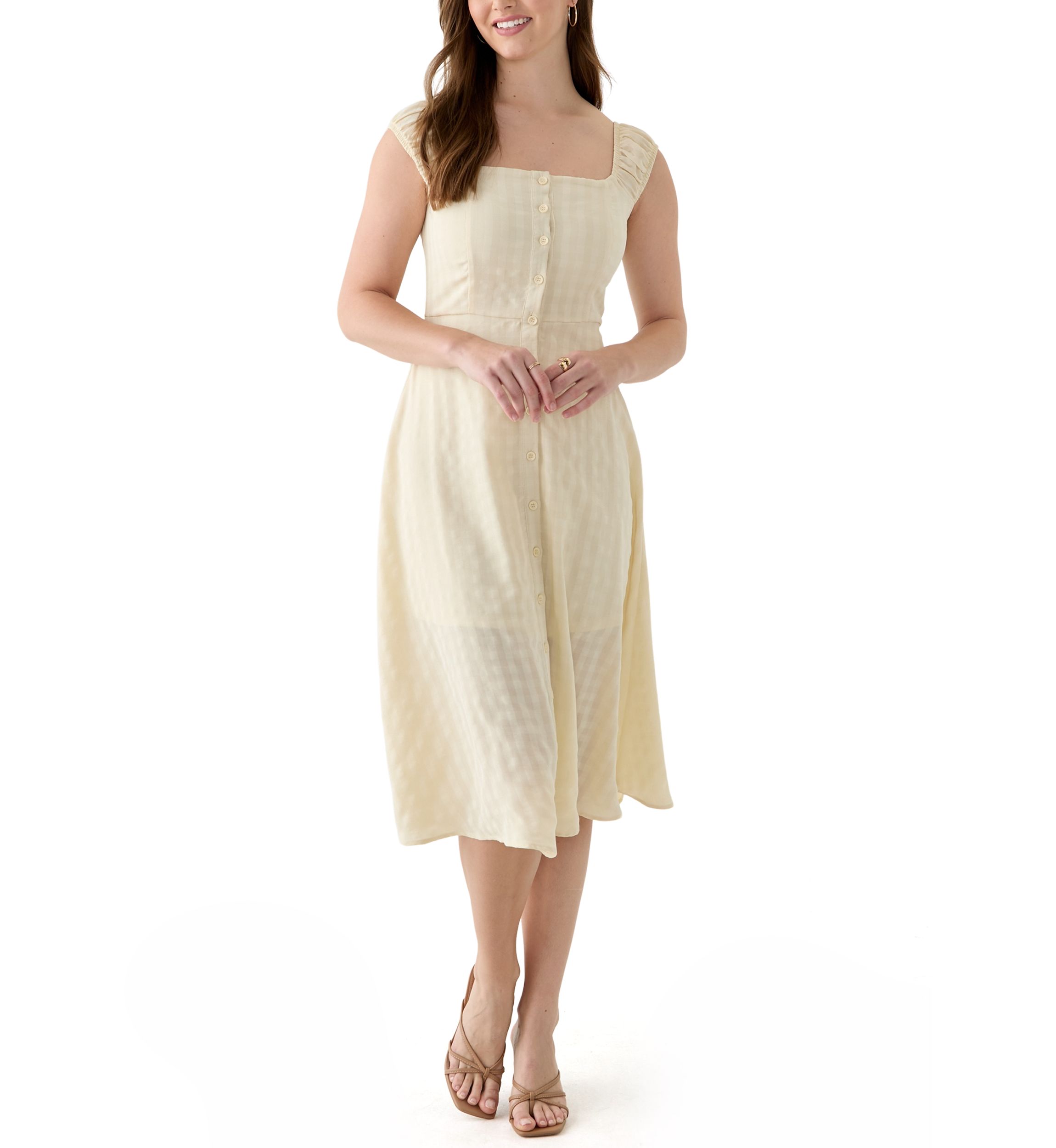 Womens A-Line Midi Dress