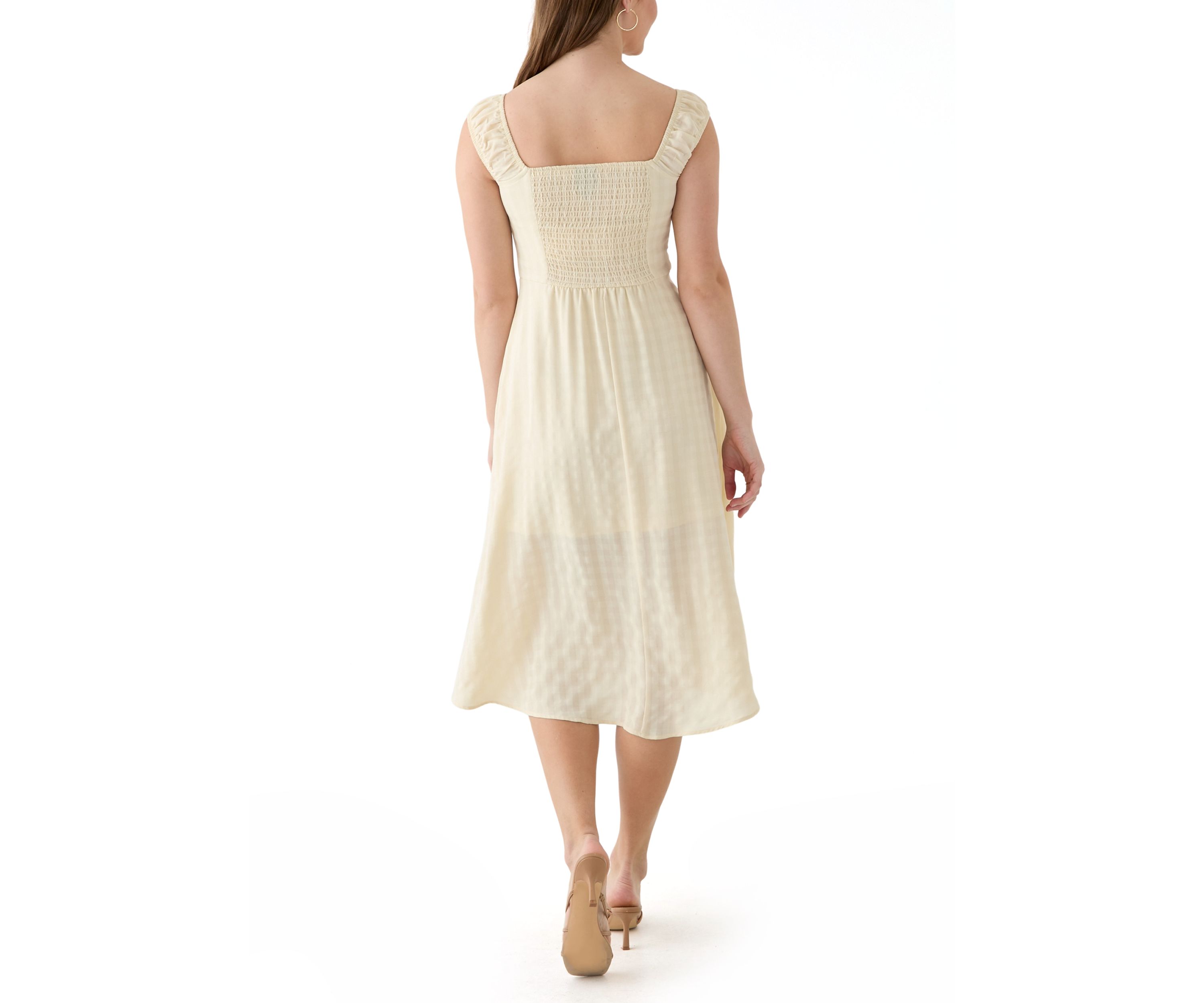 Womens A-Line Midi Dress