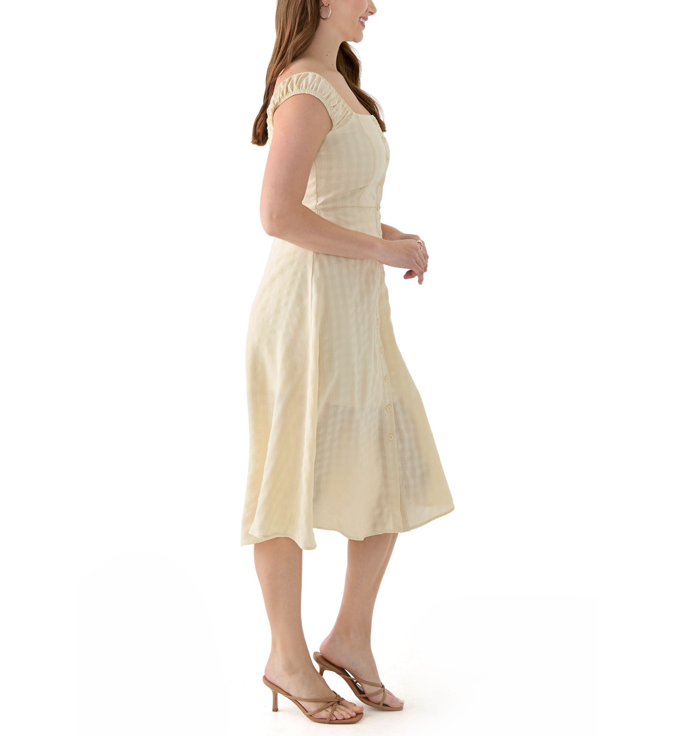 Womens A-Line Midi Dress