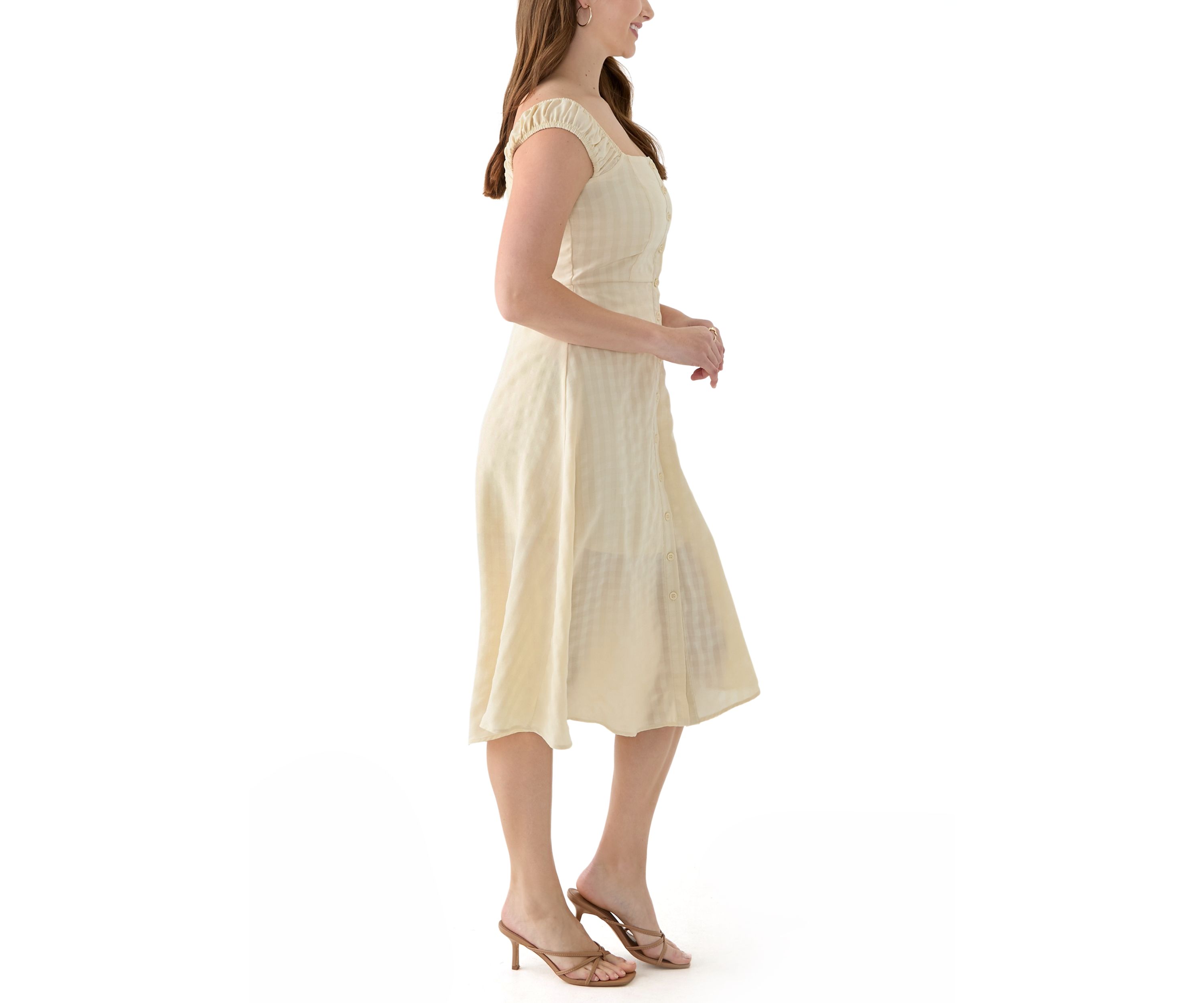 Womens A-Line Midi Dress