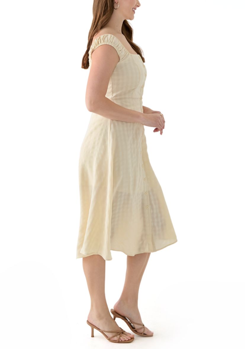 Womens A-Line Midi Dress