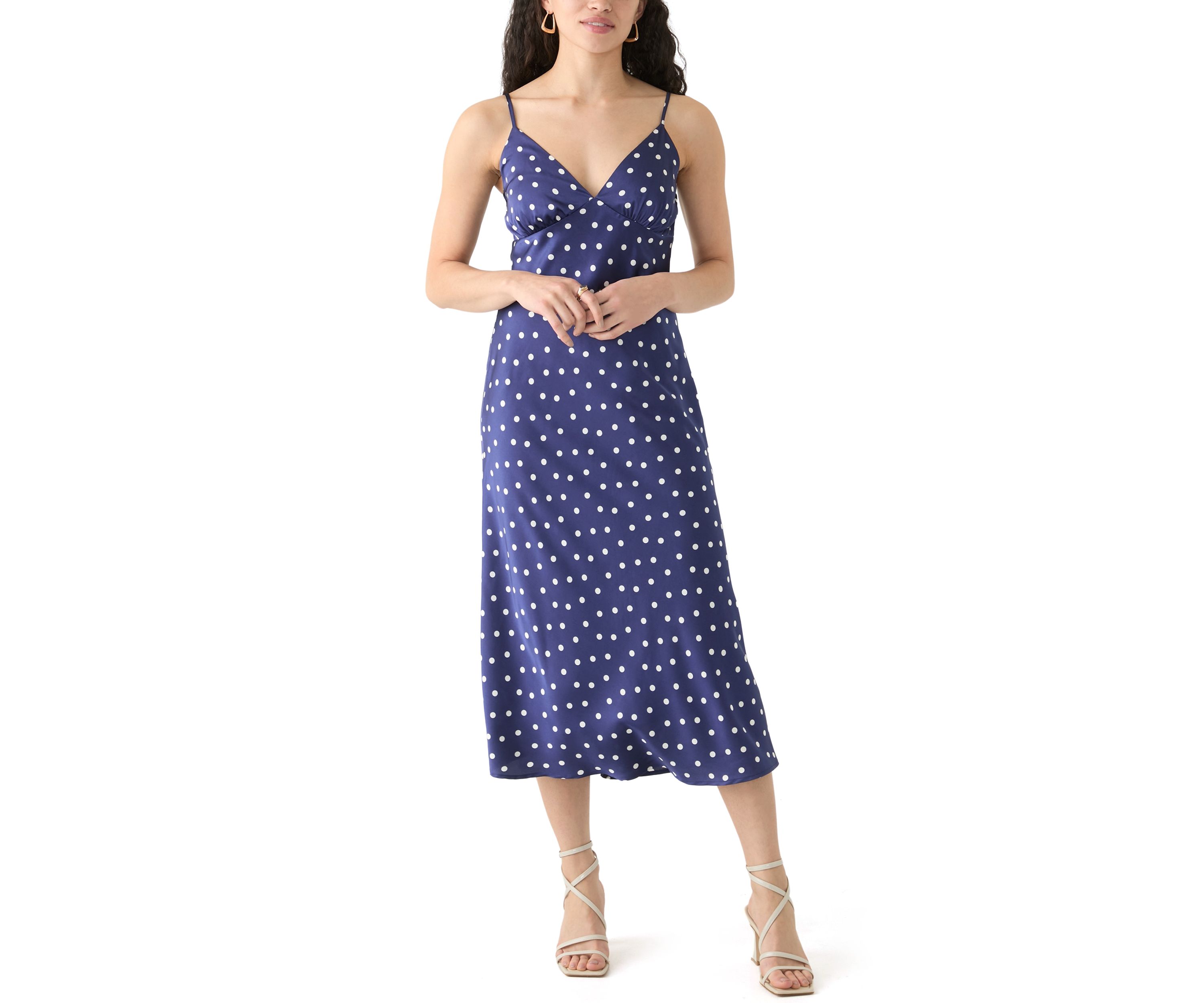 Womens Satin Midi Dress