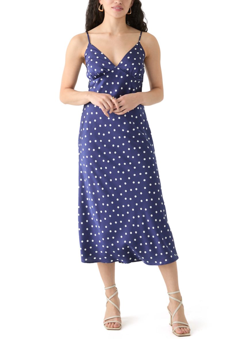 Womens Satin Midi Dress