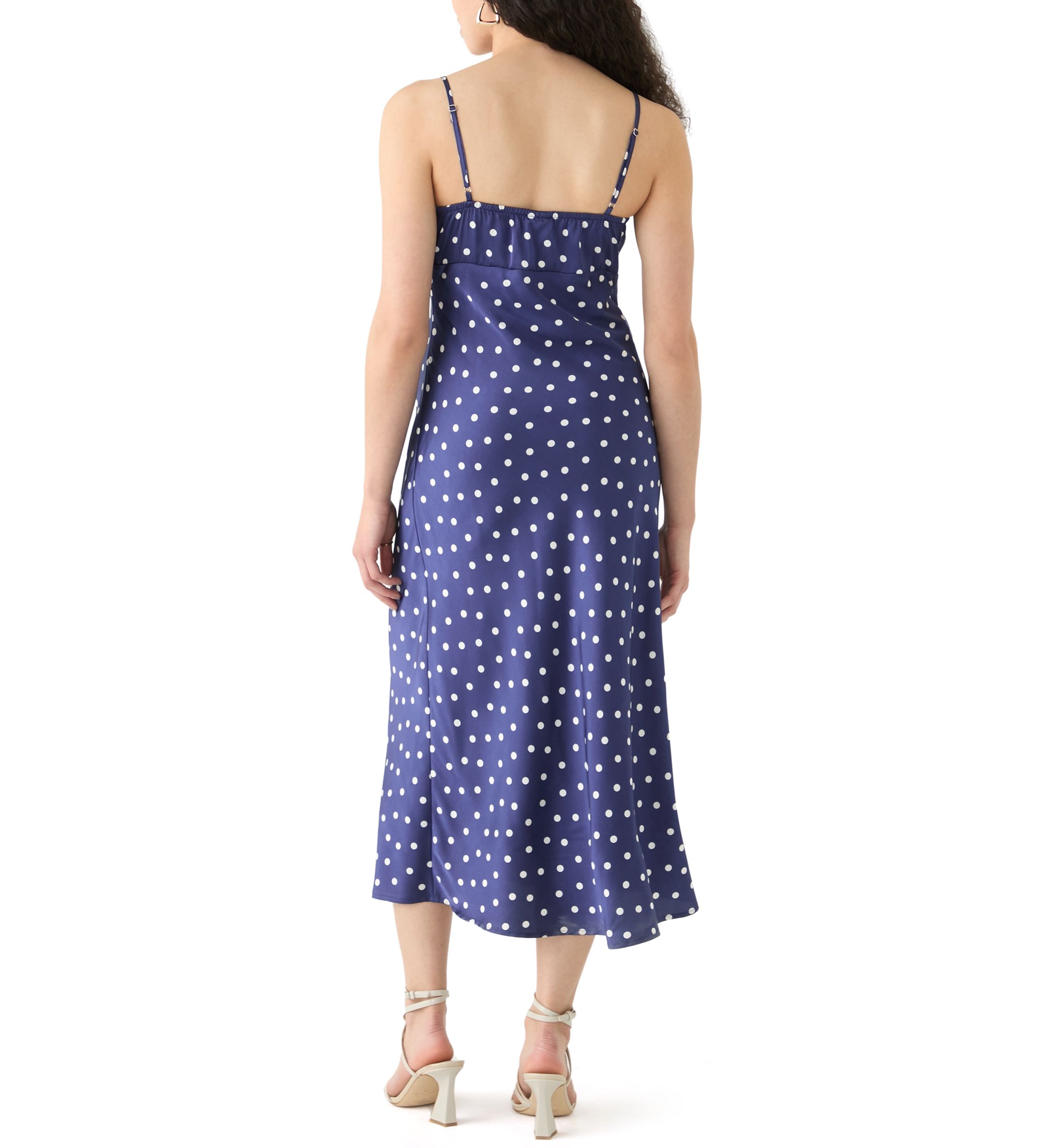 Womens Satin Midi Dress