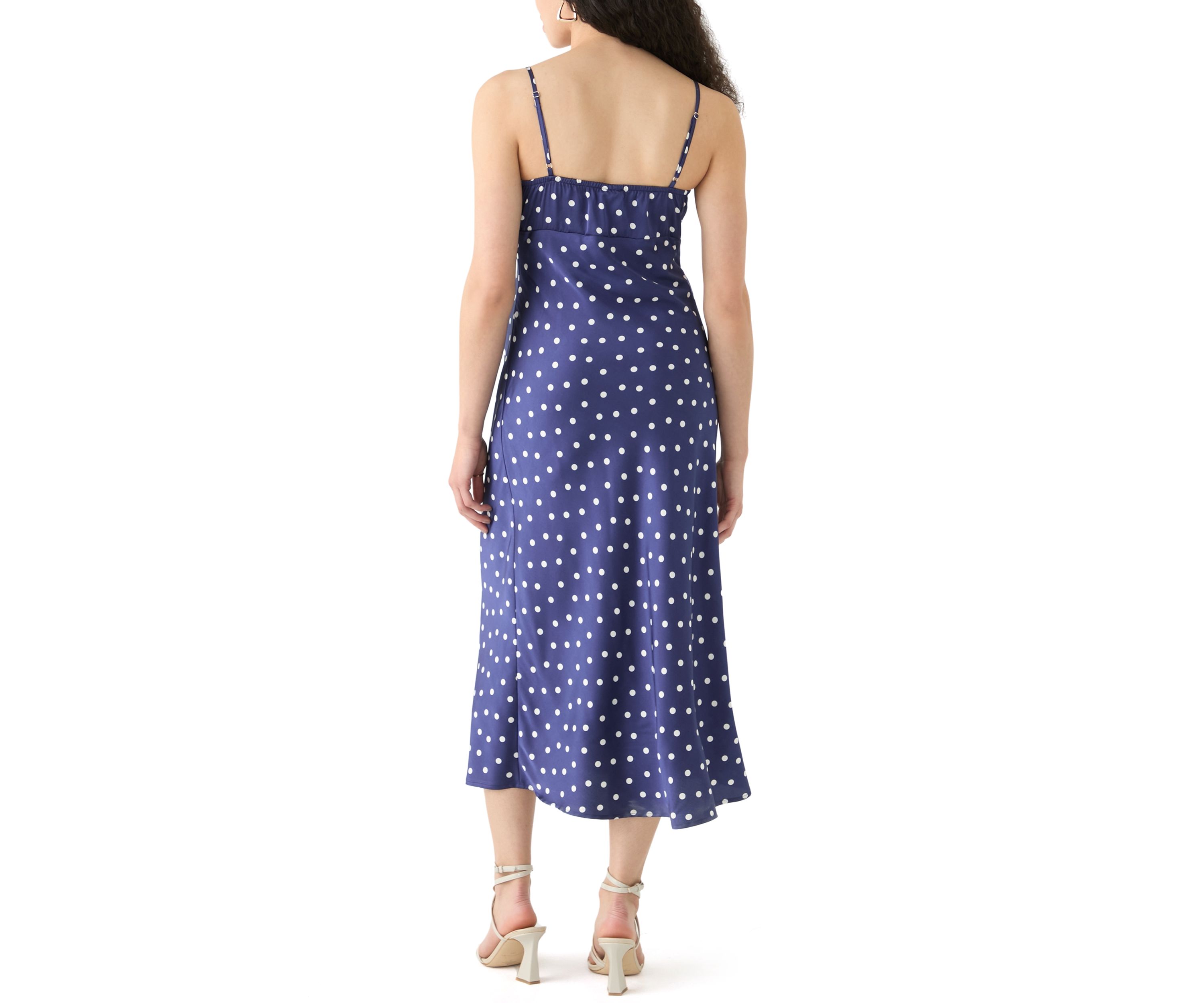 Womens Satin Midi Dress