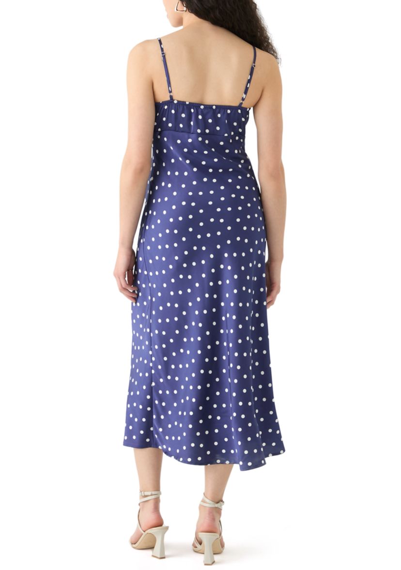 Womens Satin Midi Dress