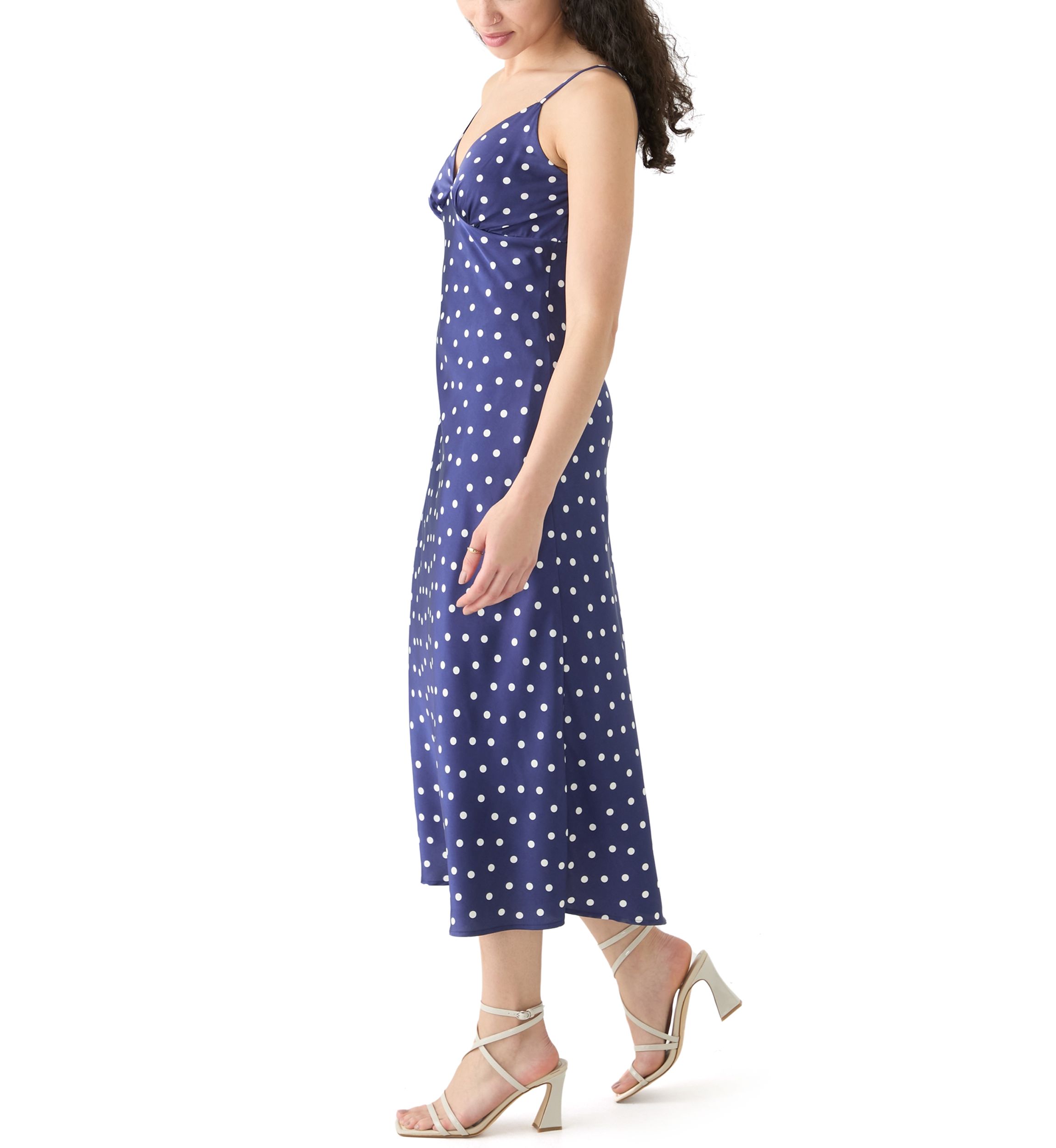 Womens Satin Midi Dress